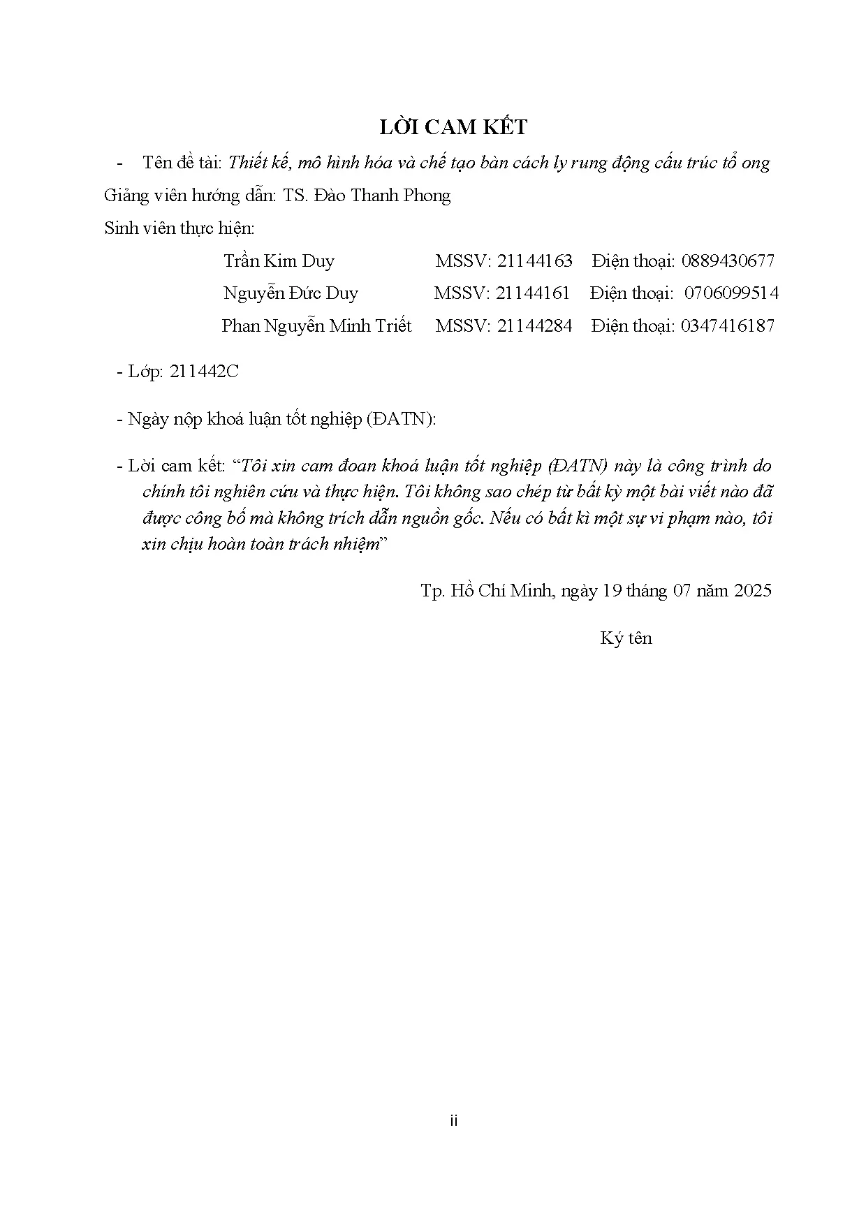 Đồ án tốt nghiệp - Thiết kế, mô hình hóa và chế tạo bàn cách ly rung động cấu trúc tổ ong - Trang 4