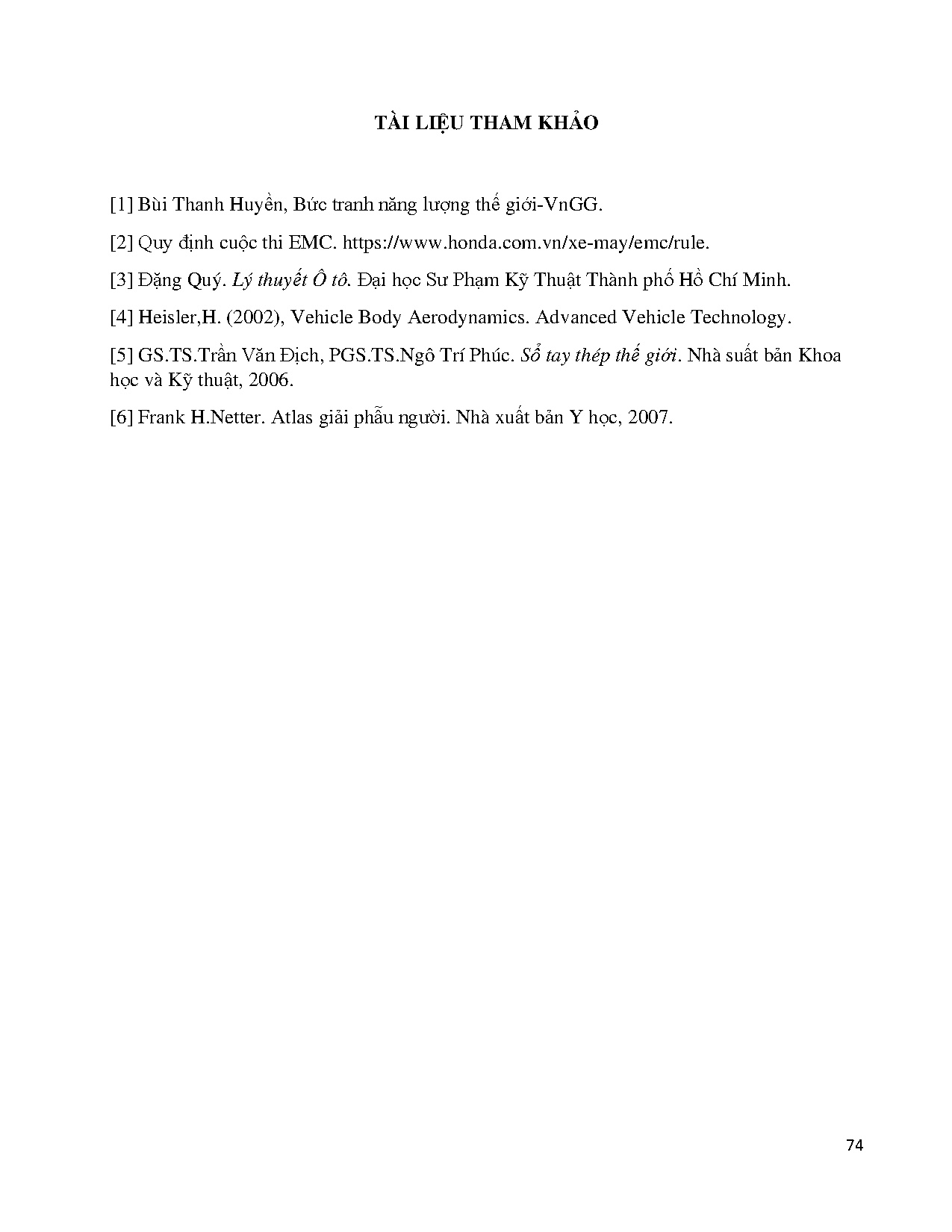 Đồ án tốt nghiệp - Thiết kế khung và vỏ xe 03 bánh tiết kiệm nhiên liệu - Trang 97