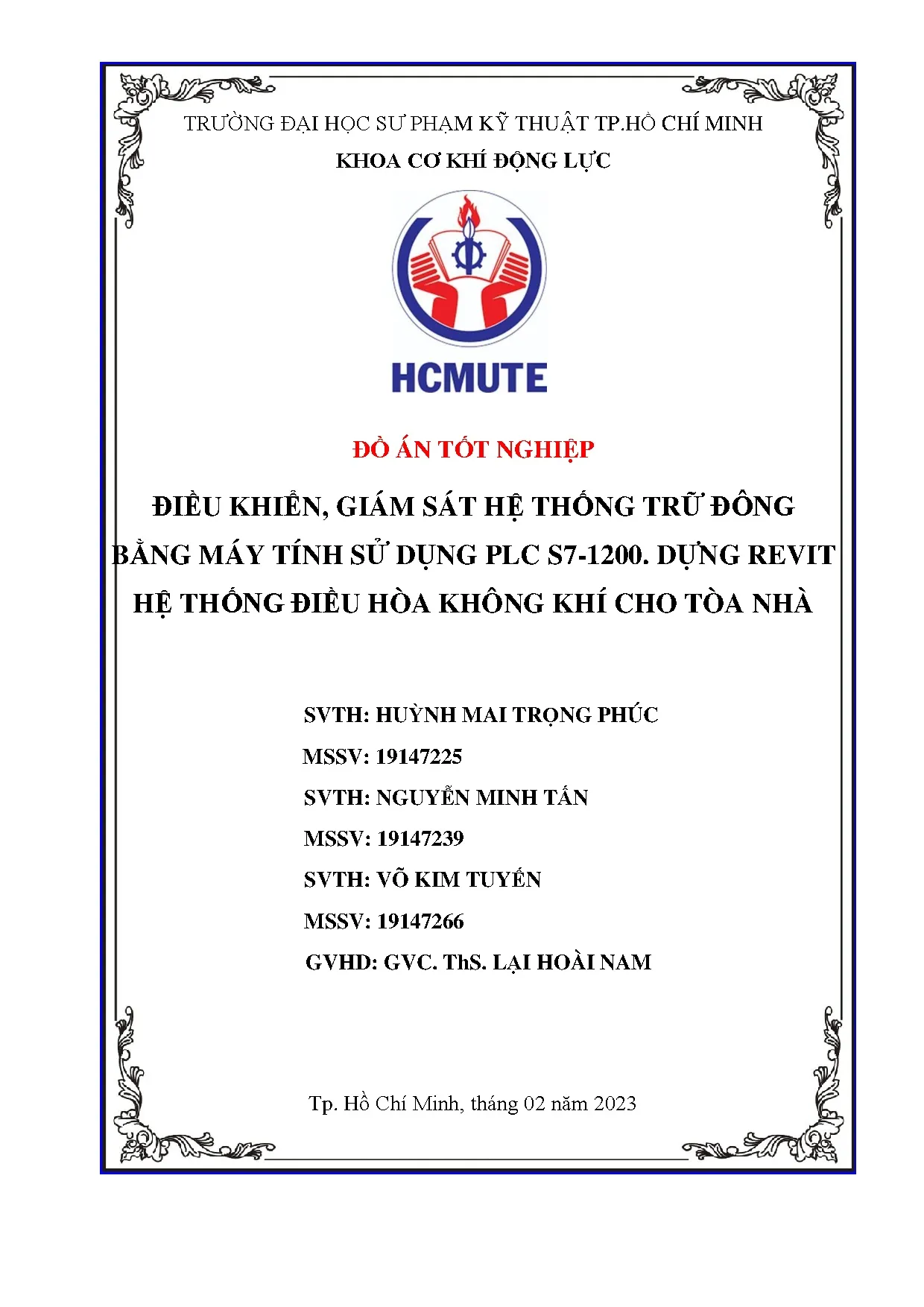Đồ án tốt nghiệp - Điều khiển, giám sát hệ thống trữ đông bằng máy tính sử dụng PLC SDRHTĐHKKCTN