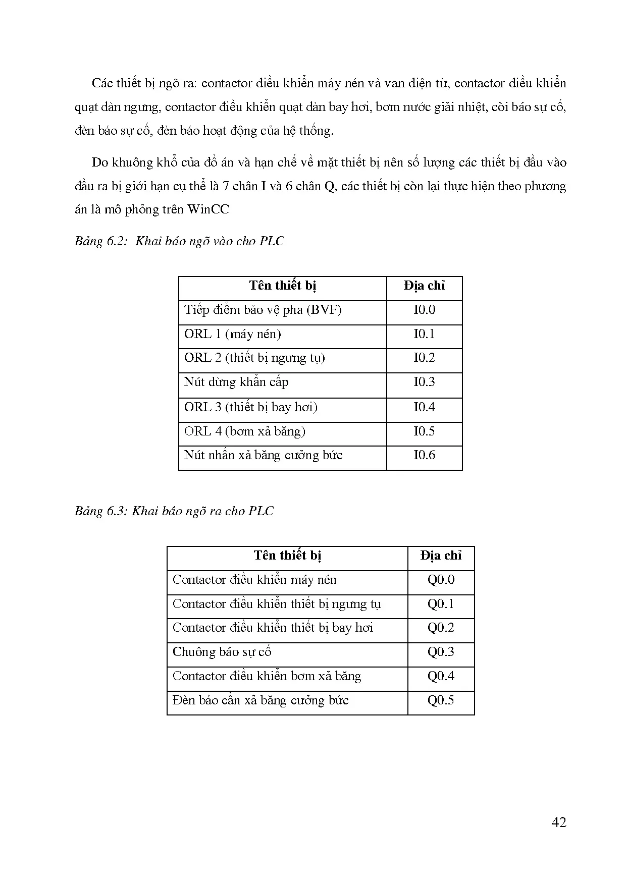 Đồ án tốt nghiệp - Điều khiển, giám sát hệ thống trữ đông bằng máy tính sử dụng PLC SDRHTĐHKKCTN - Trang 61