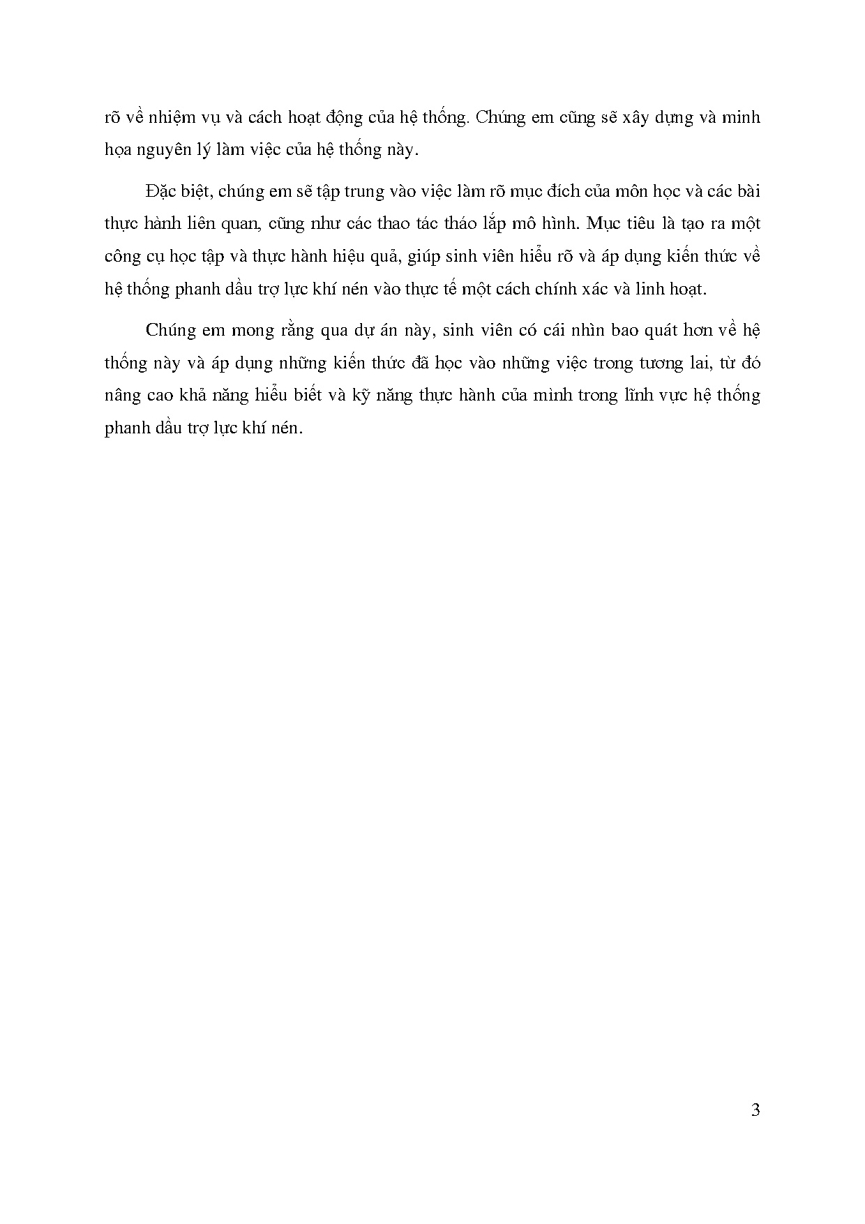 Đồ án tốt nghiệp - Nghiên cứu, thi công sửa chữa mô hình hệ thống phanh dầu trợ lực khí nén - Trang 20