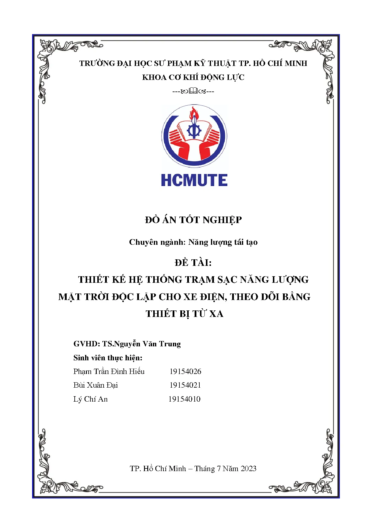 Đồ án tốt nghiệp - Thiết kế hệ thống trạm sạc năng lượng mặt trời độc lập cho xe điện, theo DBTBTX