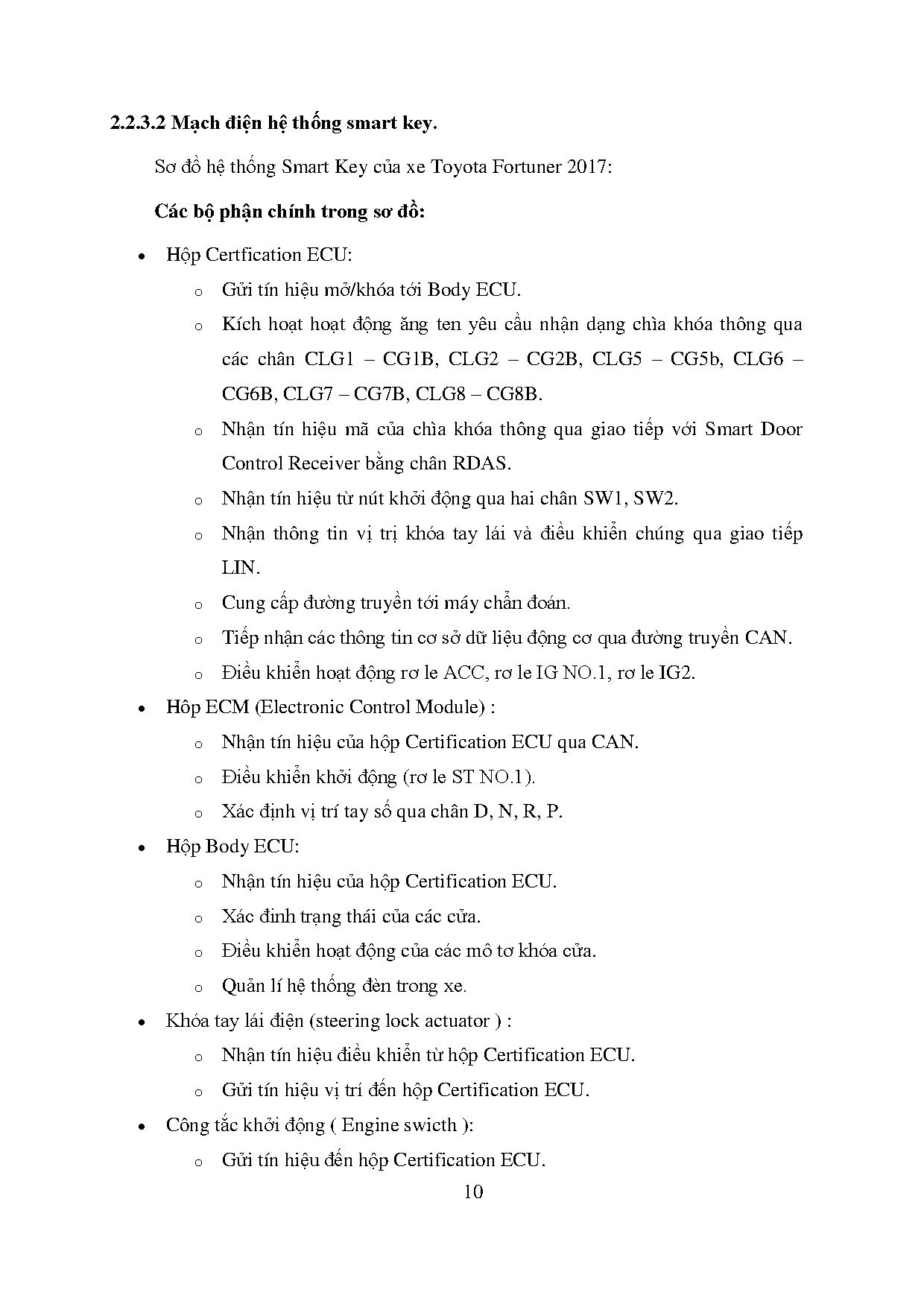 Đồ án tốt nghiệp - Hệ thống Smart key: Đồ án tốt nghiệp ngành Công nghệ kỹ thuật Ô tô - Trang 23