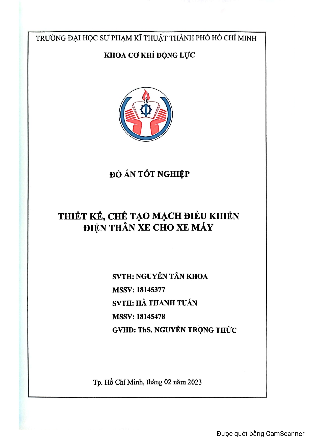Đồ án tốt nghiệp - Thiết kế, chế tạo mạch điều khiển điện thân xe cho xe máy