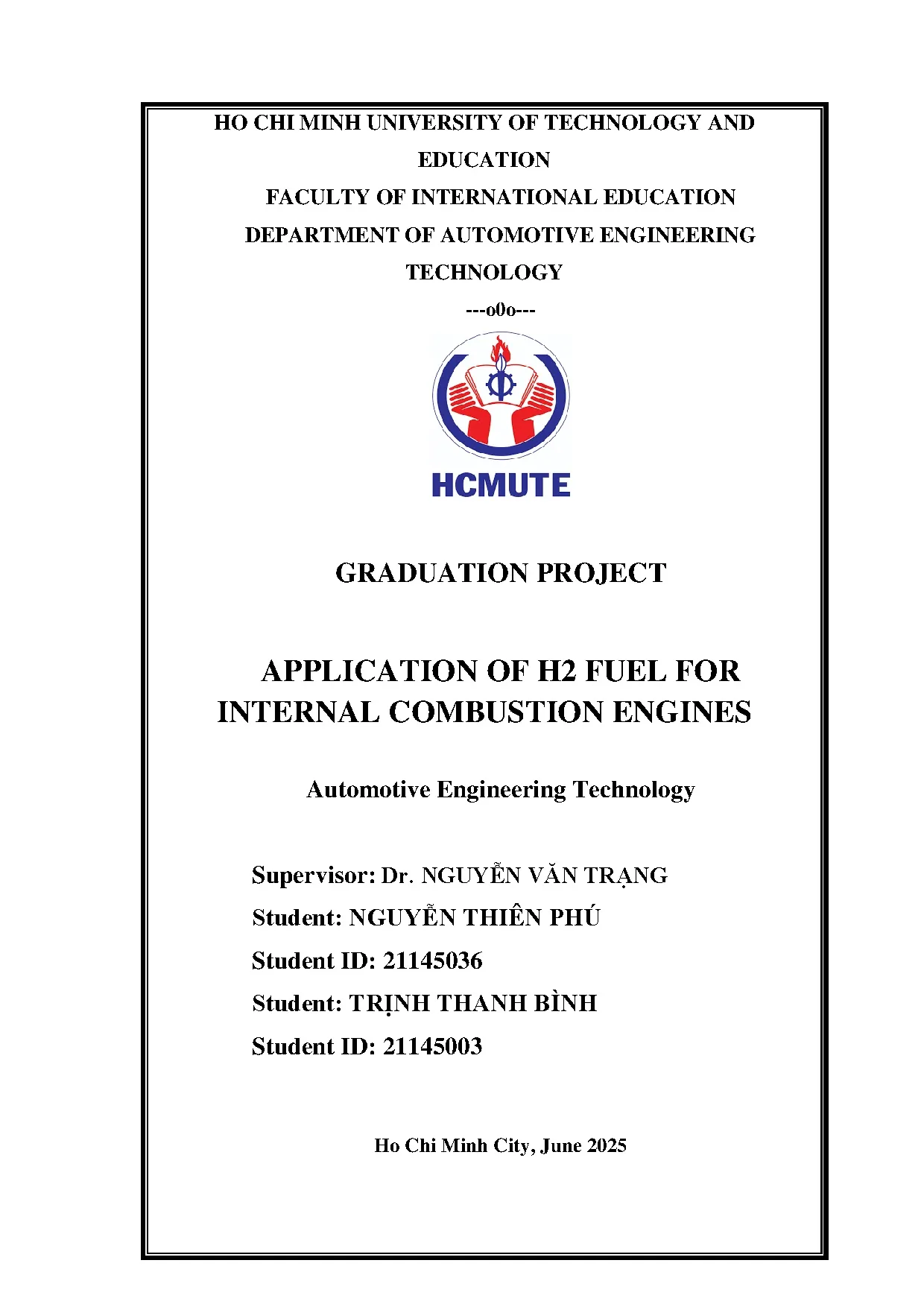 Đồ án tốt nghiệp - Application of h2 fuel for inernal combustion engines - Trang 3