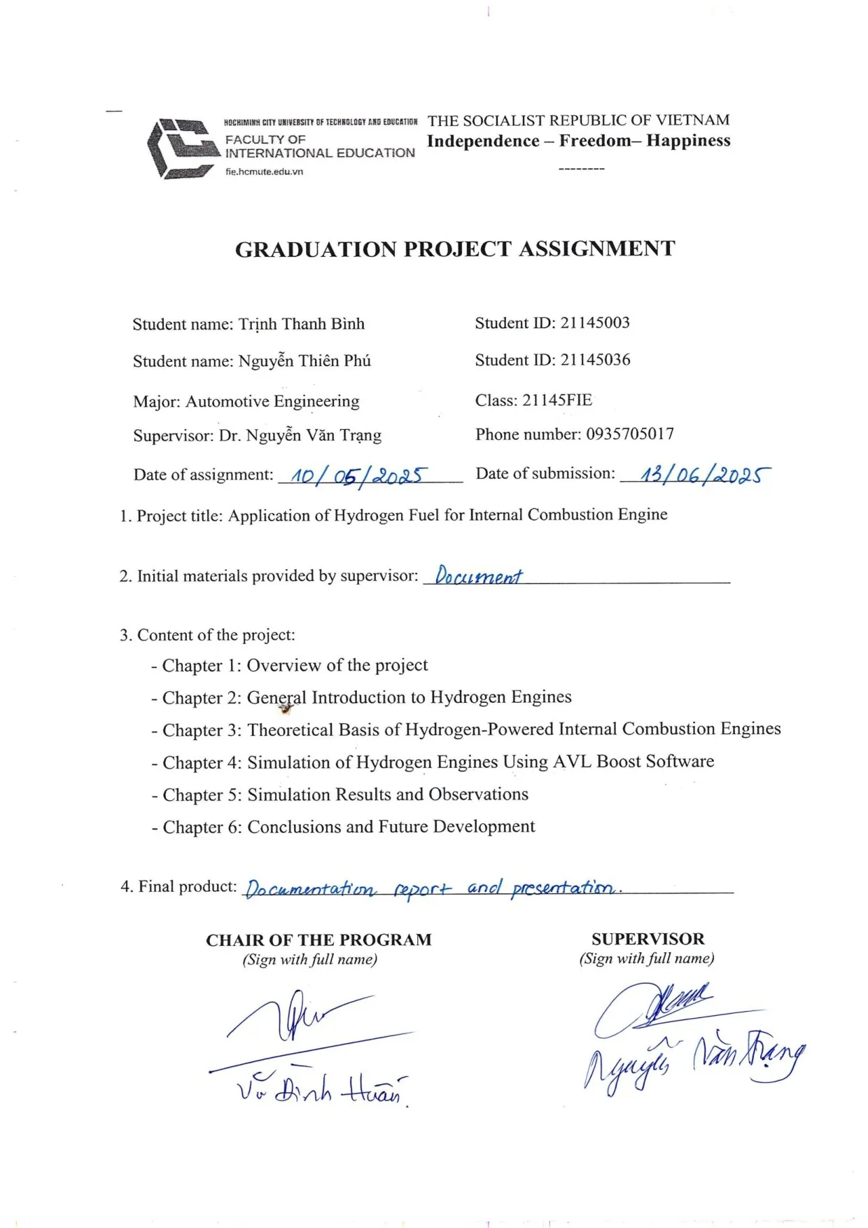 Đồ án tốt nghiệp - Application of h2 fuel for inernal combustion engines - Trang 4