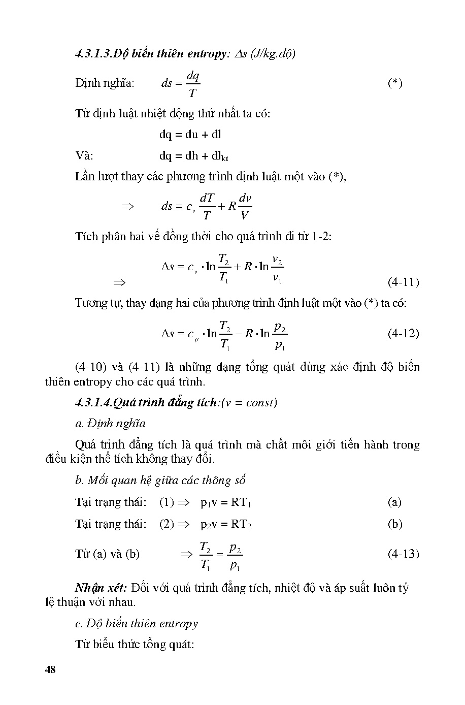 Giáo trình nhiệt động lực học kỹ thuật (HCMUTE) - Trang 49