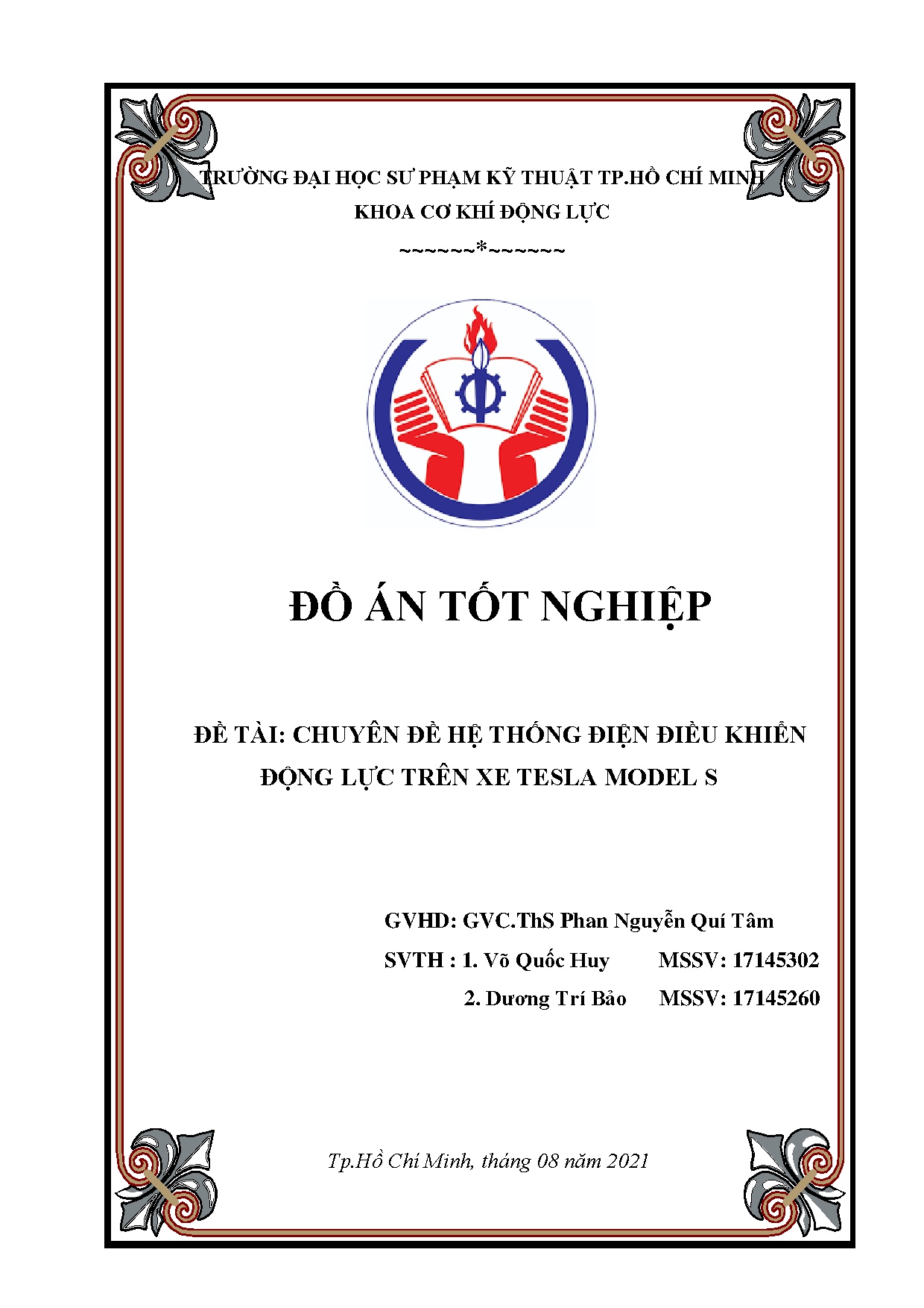 Đồ án tốt nghiệp - Chuyên đề hệ thống điện điều khiển động lực trên xe Tesla Model S