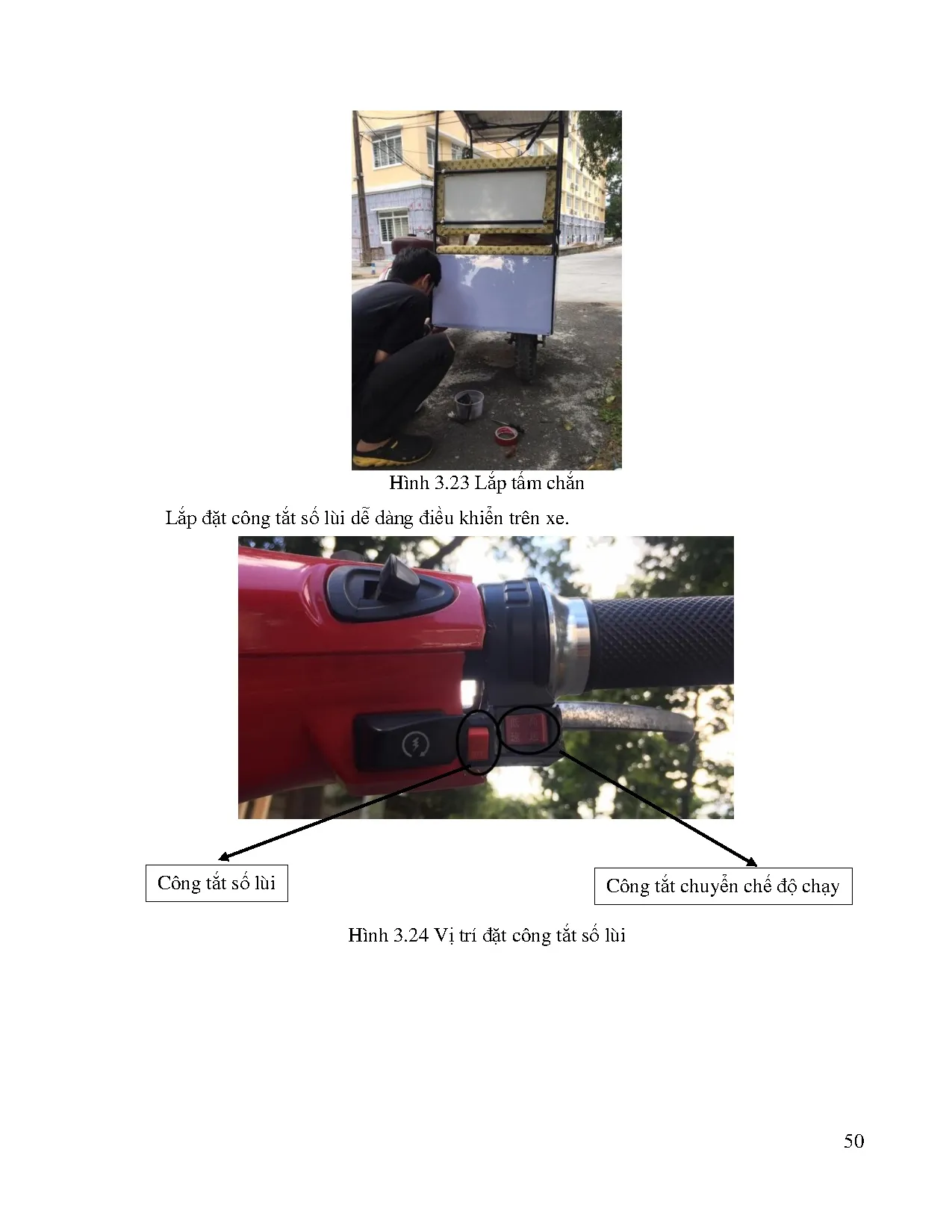 Đồ án tốt nghiệp - Cải tạo xe máy điện thành xe sinh thái 3 bánh chạy bằng năng lượng mặt TPVCNKT - Trang 62