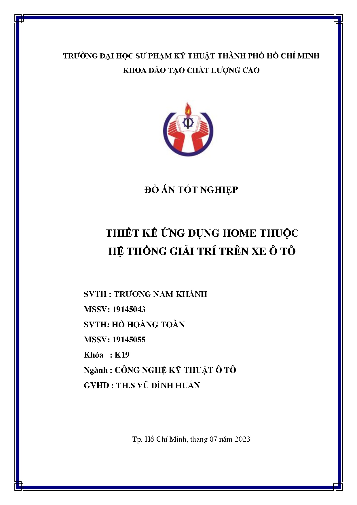 Đồ án tốt nghiệp - Thiết kế ứng dụng Home thuộc hệ thống giải trí trên xe ô tô