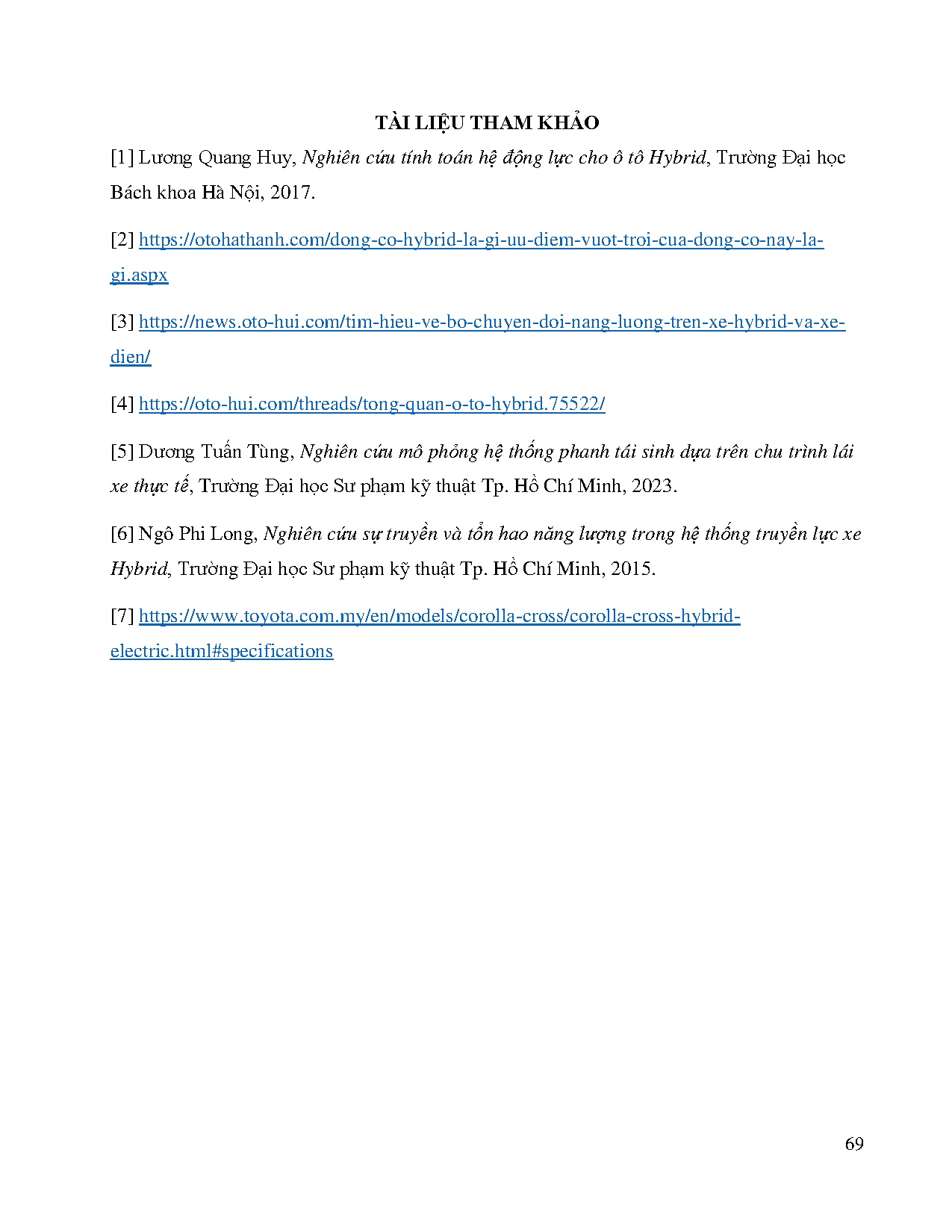 Đồ án tốt nghiệp - Nghiên cứu sự phân phối công suất và năng lượng trên xe hybrid kiểu hỗn hợp - Trang 89