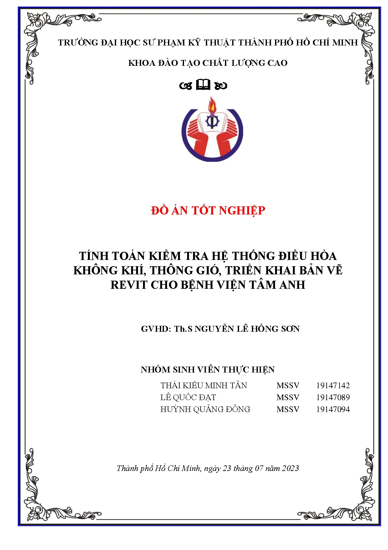 Đồ án tốt nghiệp - Tính toán kiểm tra hệ thống điều hòa không khí, thông gió, triển khai bản VRCBVTA