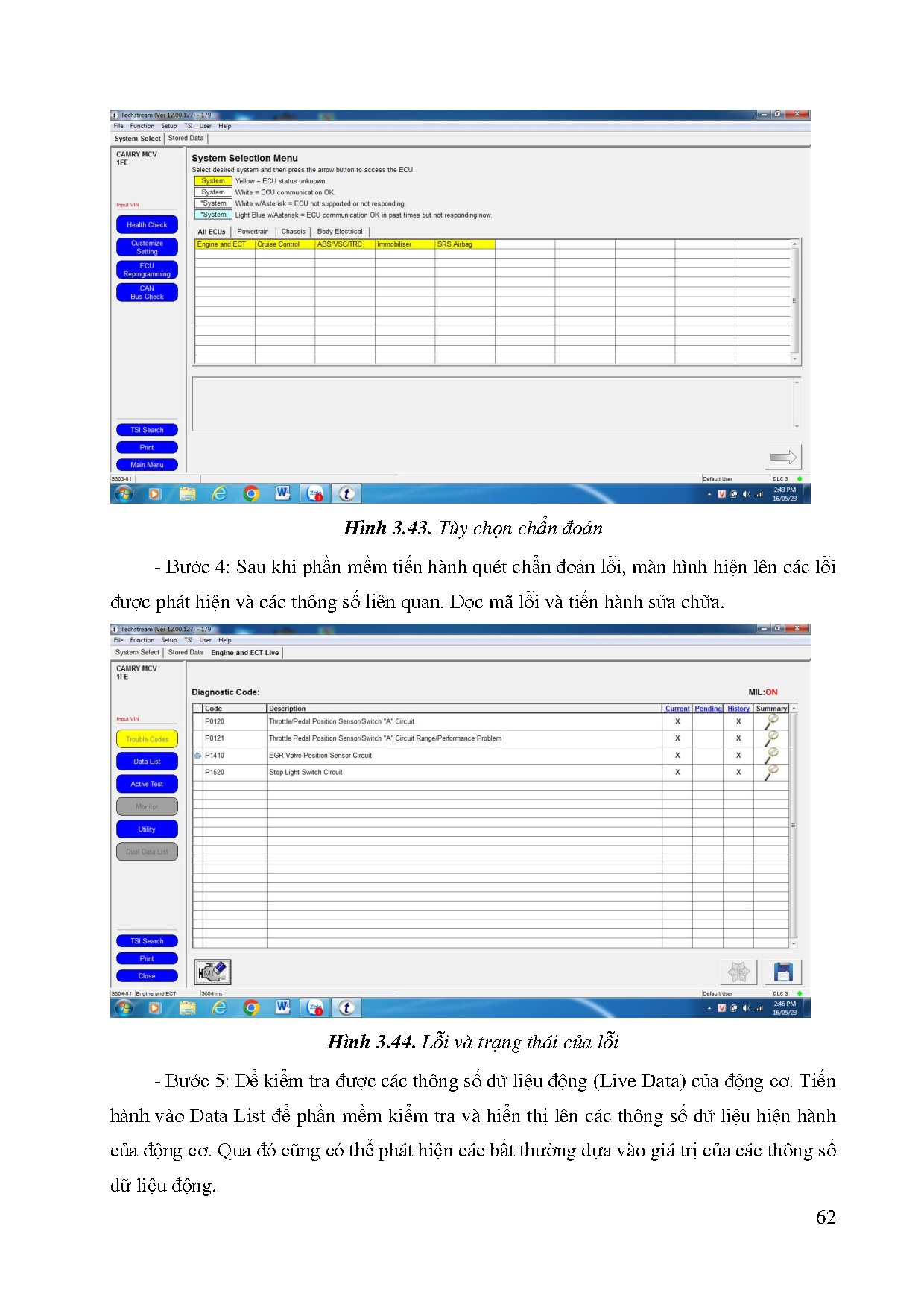 Đồ án tốt nghiệp - Thi công và biên soạn tài liệu hướng dẫn thực tập mô hình động cơ 1MZ-FE - Trang 84