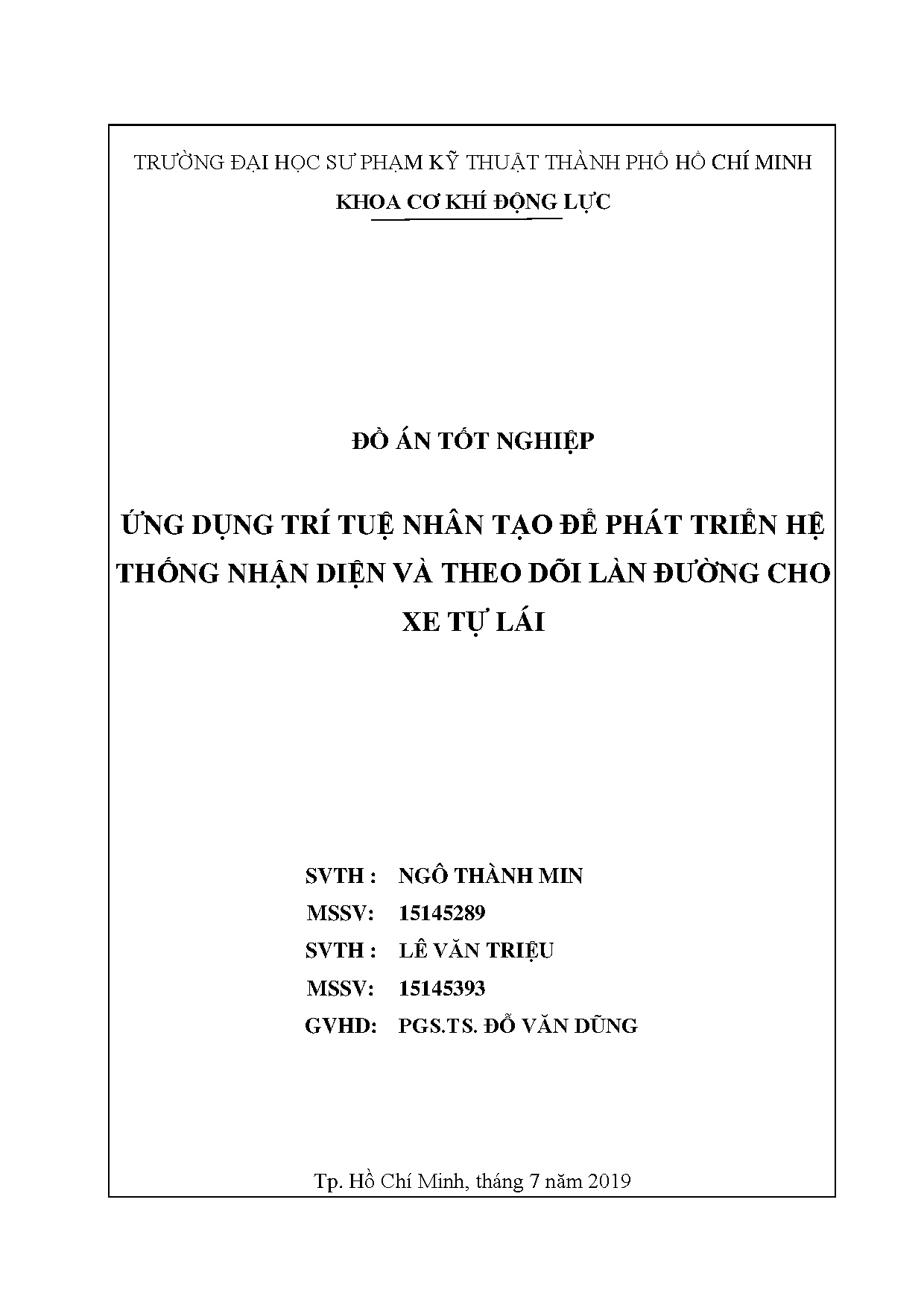 Đồ án tốt nghiệp - Ứng dụng tri tuệ nhân tạo để phát triển hệ thống nhận diện và TDLĐCXTLĐÁTNNCNKTÔT