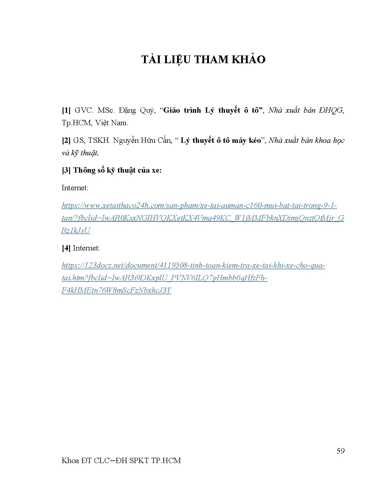 Đồ án tốt nghiệp - Tính toán độ ổn định và quay vòng của xe tải khi chở quá tải - Trang 70