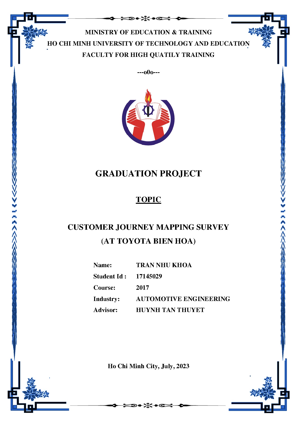 Đồ án tốt nghiệp - Customer journey mapping survey (at Toyota Bien Hoa)