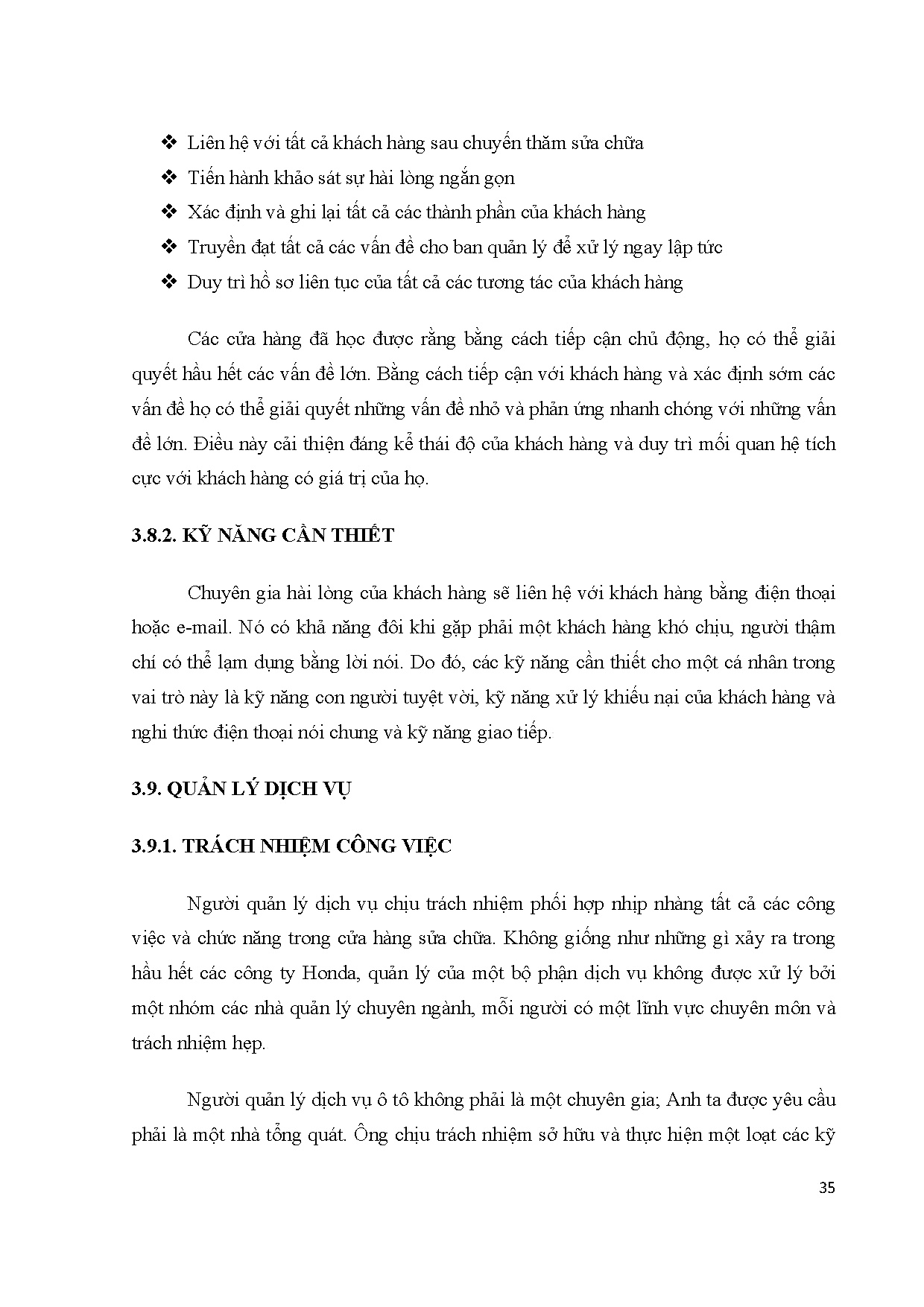 Đồ án tốt nghiệp - Nghiên cứu hệ thống dịch vụ Honda ô tô - Trang 49