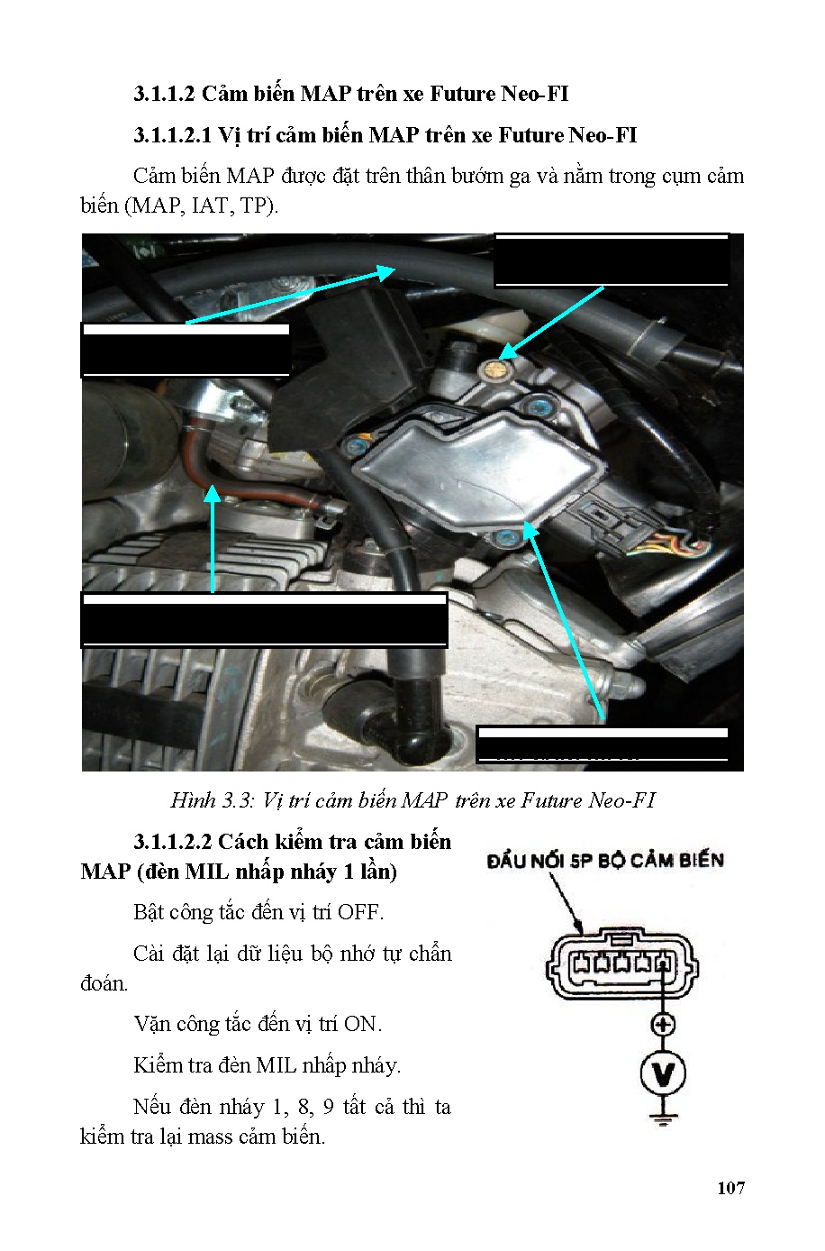 Giáo trình hệ thống phun xăng, đánh lửa điện tử trên mô tô, xe máy (HCMUTE) - Trang 108