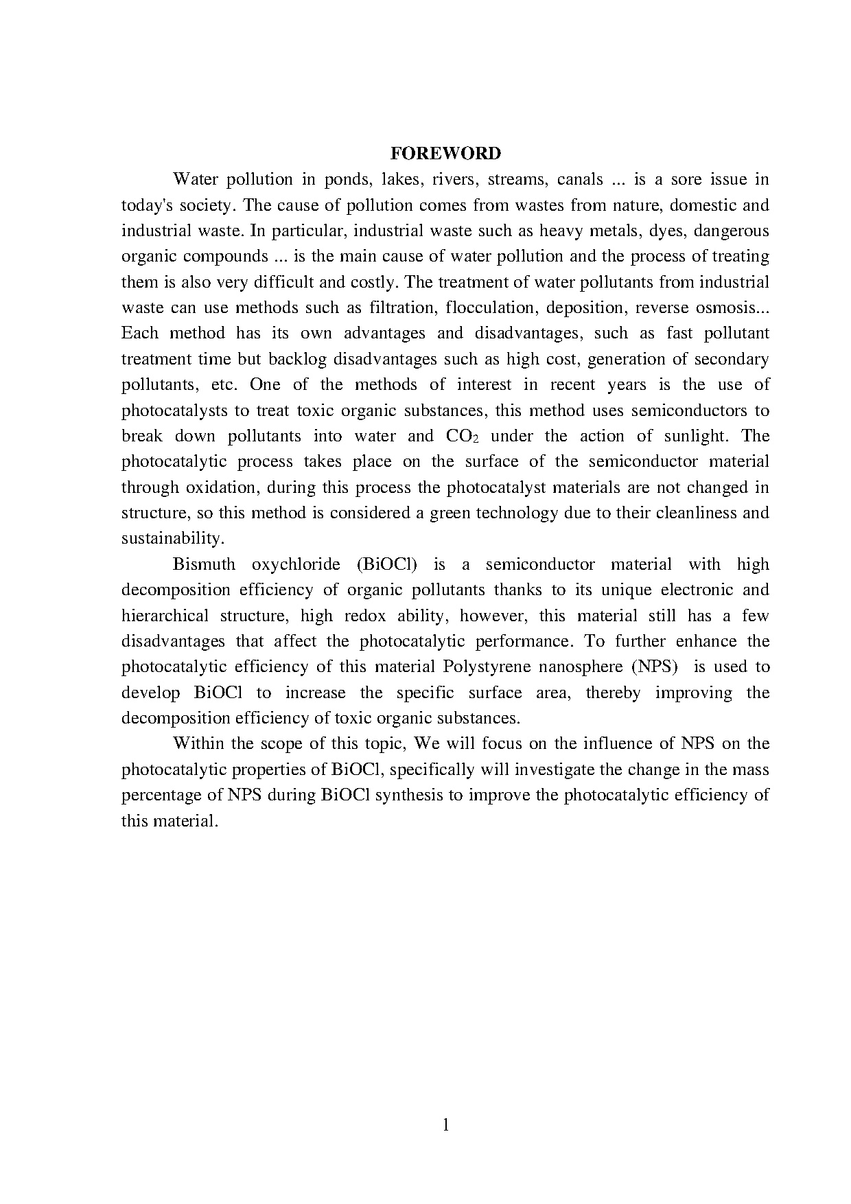 Đồ án tốt nghiệp - Effect of polystyrene nanospheres on photocatalytic properties of bismuth O - Trang 17