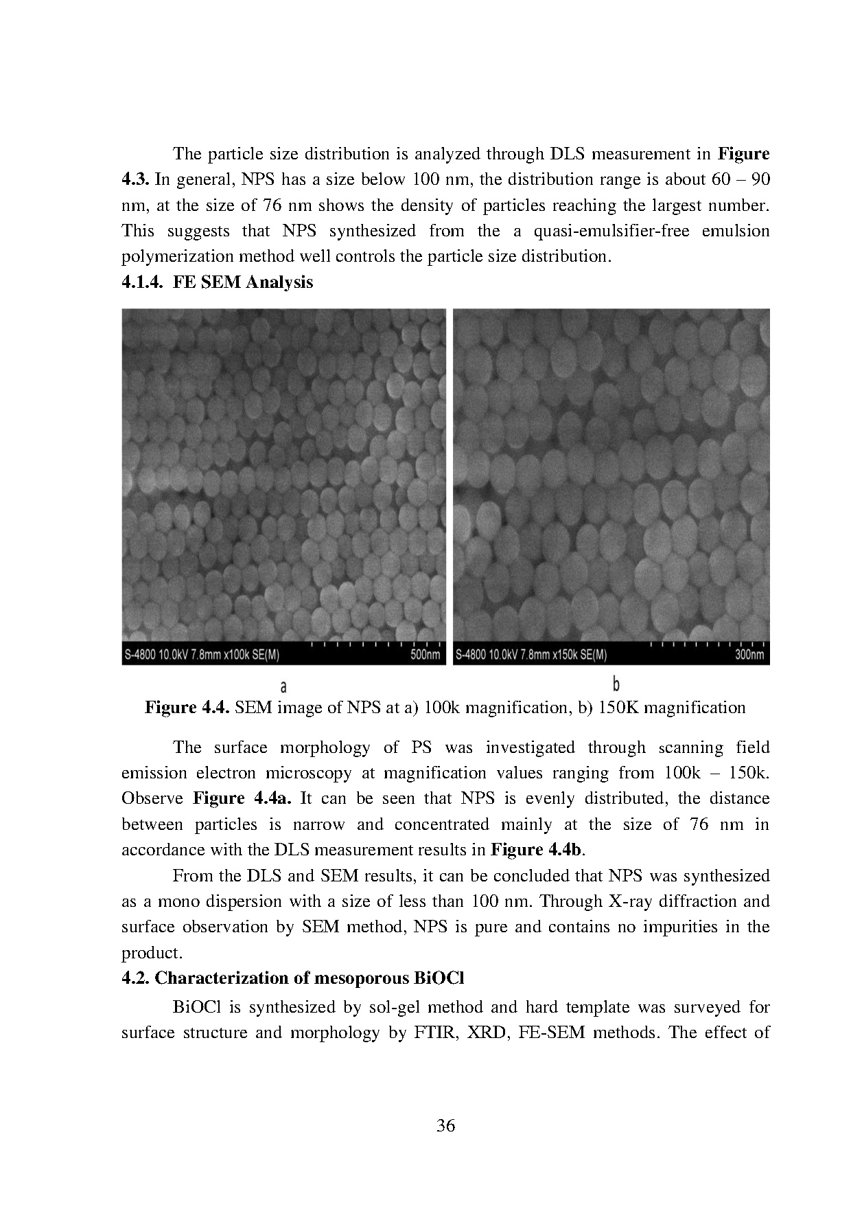 Đồ án tốt nghiệp - Effect of polystyrene nanospheres on photocatalytic properties of bismuth O - Trang 52