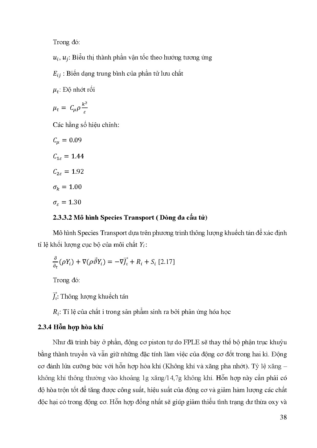 Đồ án tốt nghiệp - Xây dựng mô hình và đánh giá đặc tính quá trình nạp của động cơ free piston - Trang 45