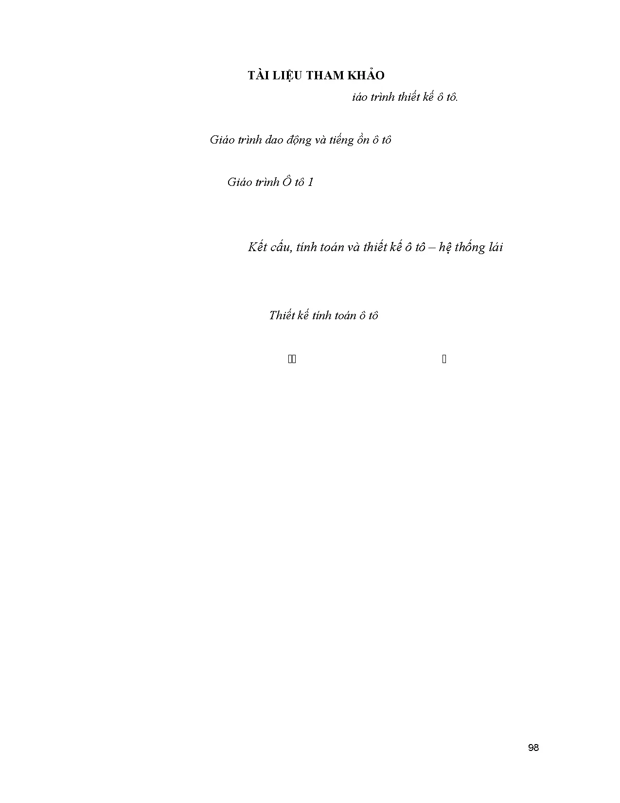 Đồ án tốt nghiệp - Tính toán kiểm nghiệm hệ thống điều khiển treo, lái, phanh ô tô Hyundai Accent - Trang 119