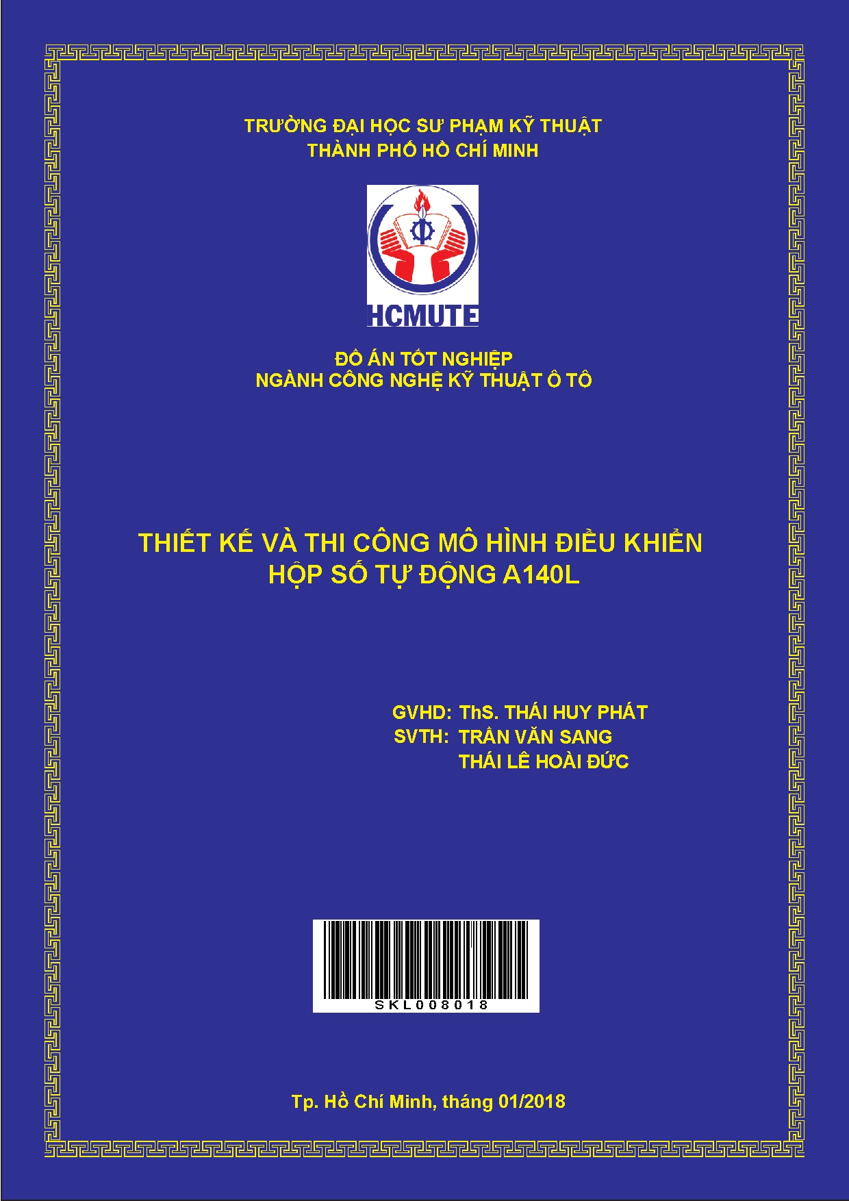 Đồ án tốt nghiệp - Thiết kế và thi công mô hình điều khiển hộp số tự động A140L: Đồ án tốt NNCNKTÔT