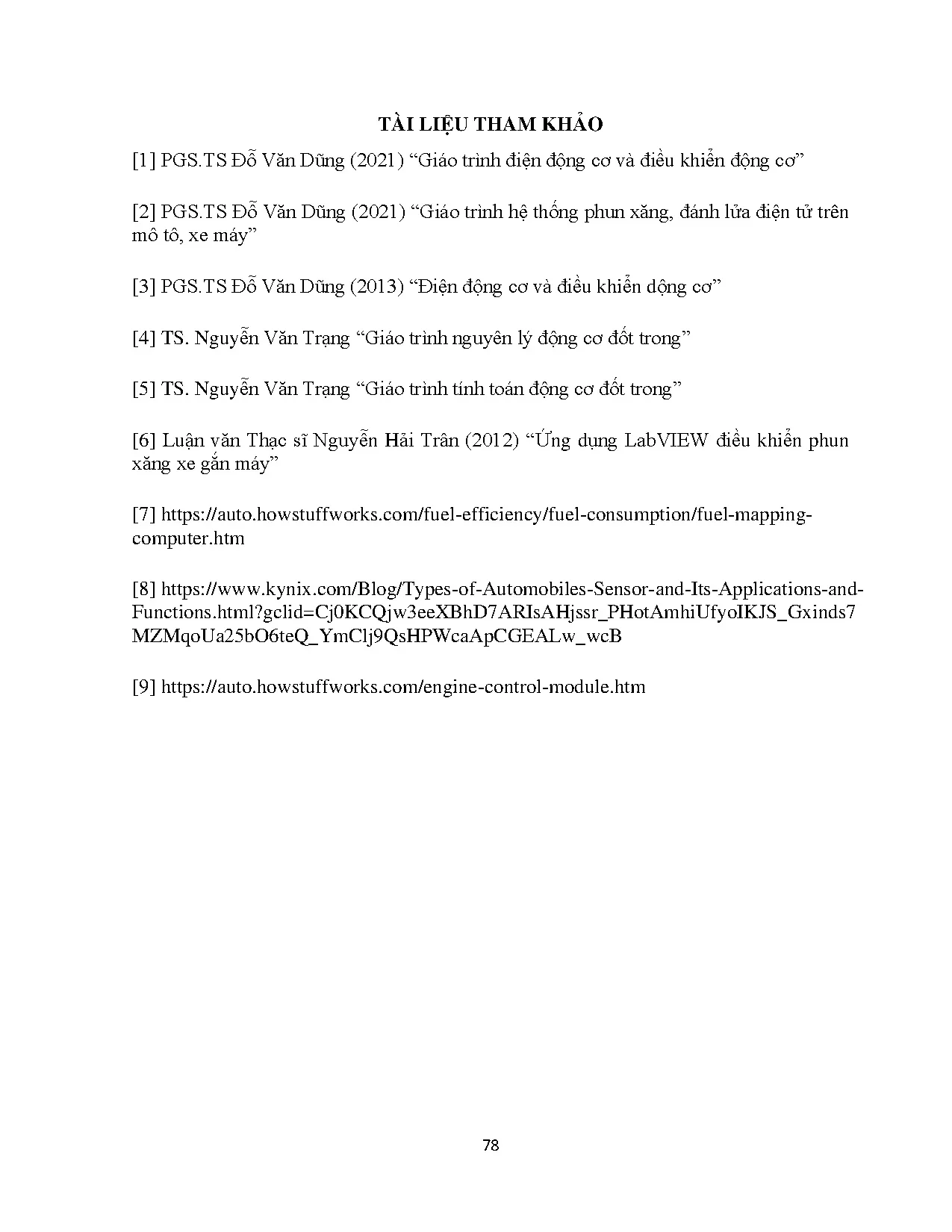 Đồ án tốt nghiệp - Thiết kế, chế tạo mô hình hệ thống điều khiển phun xăng xe máy - Trang 92