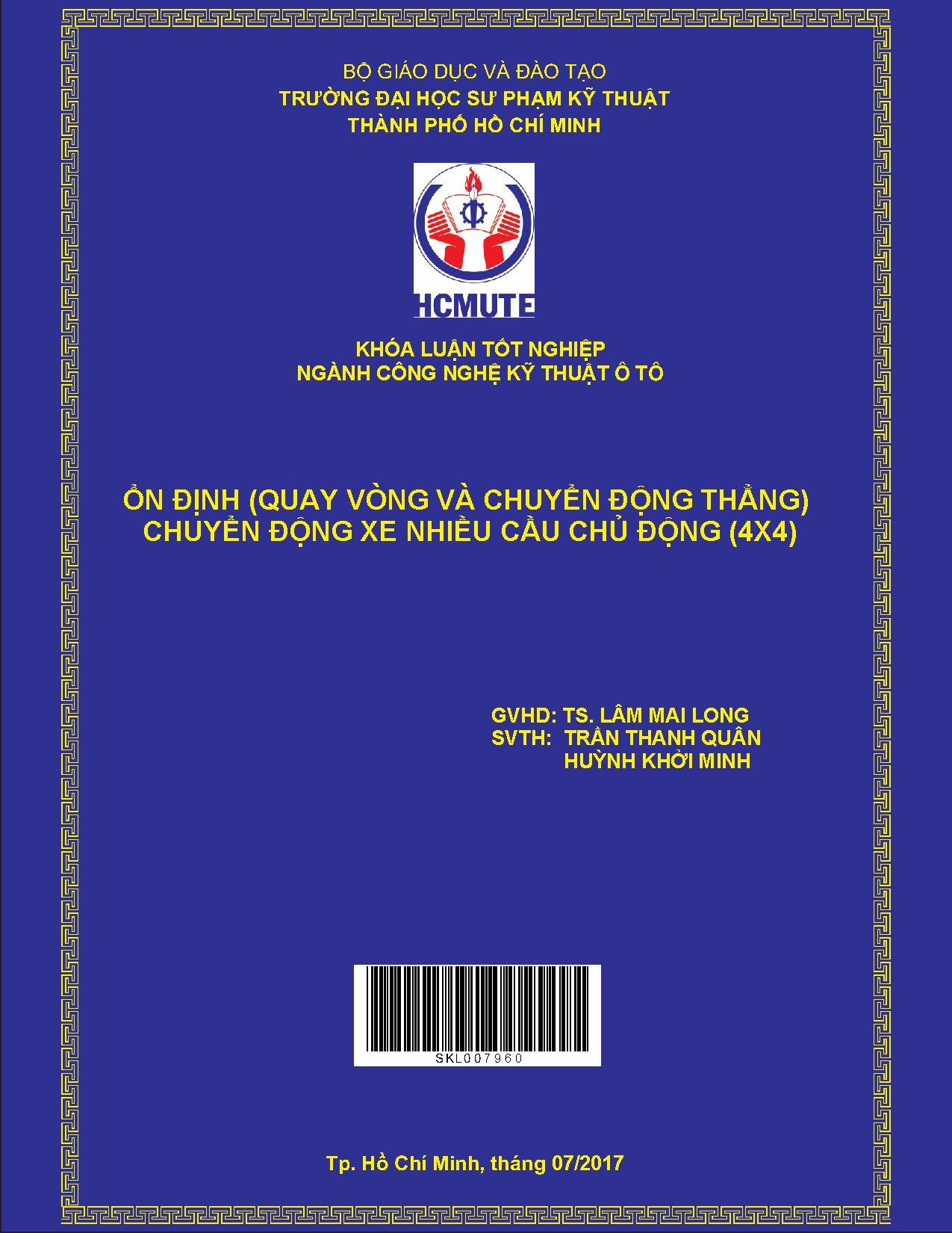 Đồ án tốt nghiệp - Ổn định (quay vòng và chuyển động thẳng) chuyển động xe nhiều CCĐ ( ĐÁTNNCNKTÔT