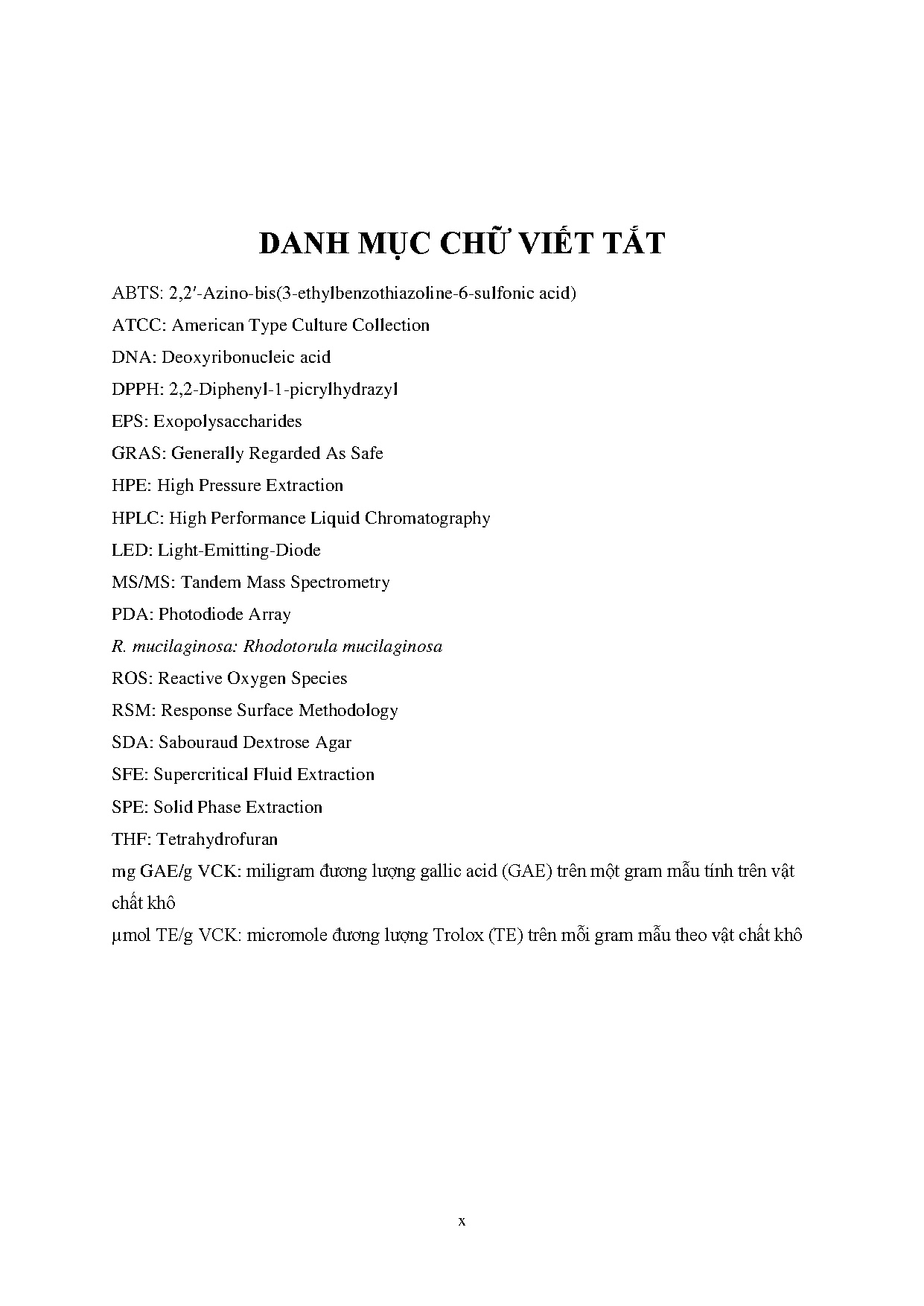 Đồ án tốt nghiệp - Tối ưu hóa bằng phương pháp bề mặt đáp ứng điều kiện tách chiết carotenoid TCNMRM - Trang 20