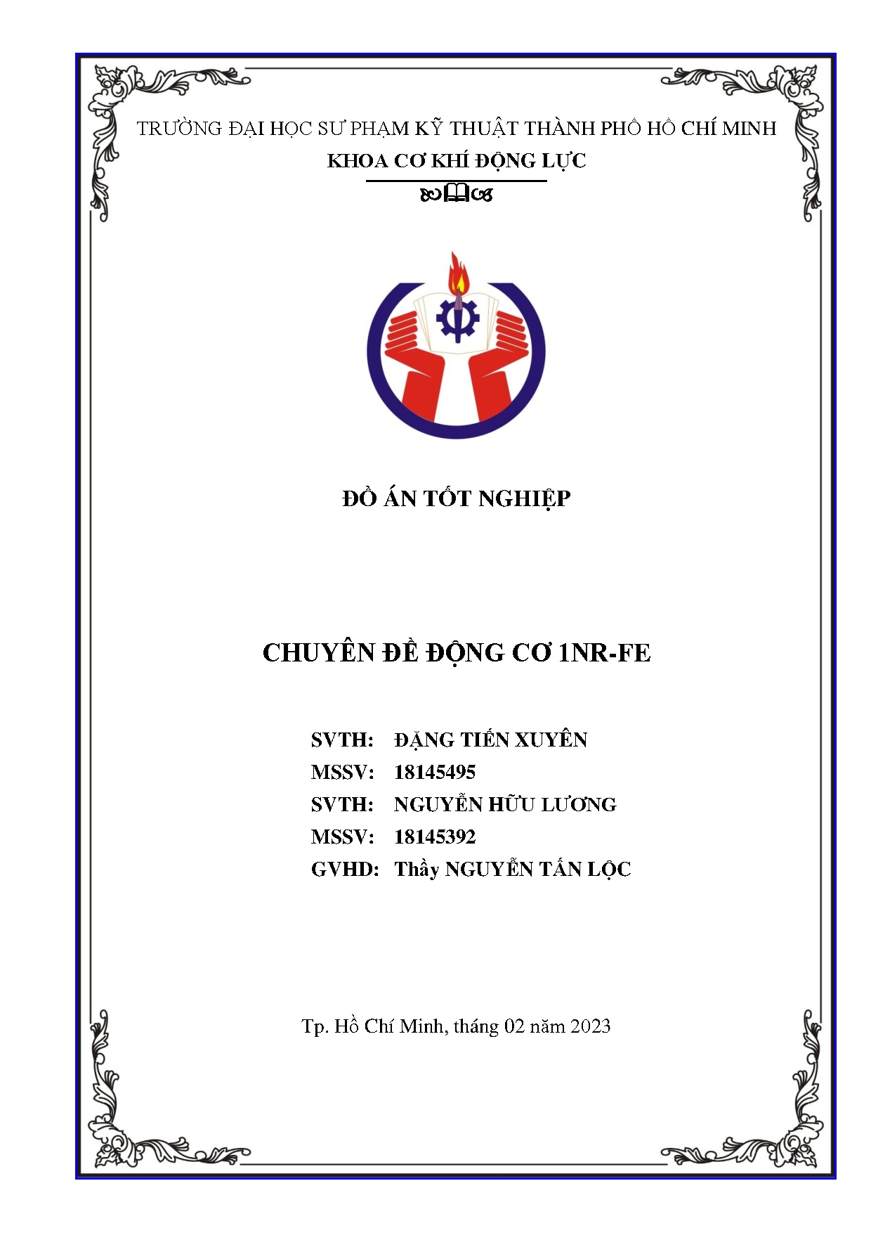 Đồ án tốt nghiệp - Chuyên đề động cơ 1NR-FE