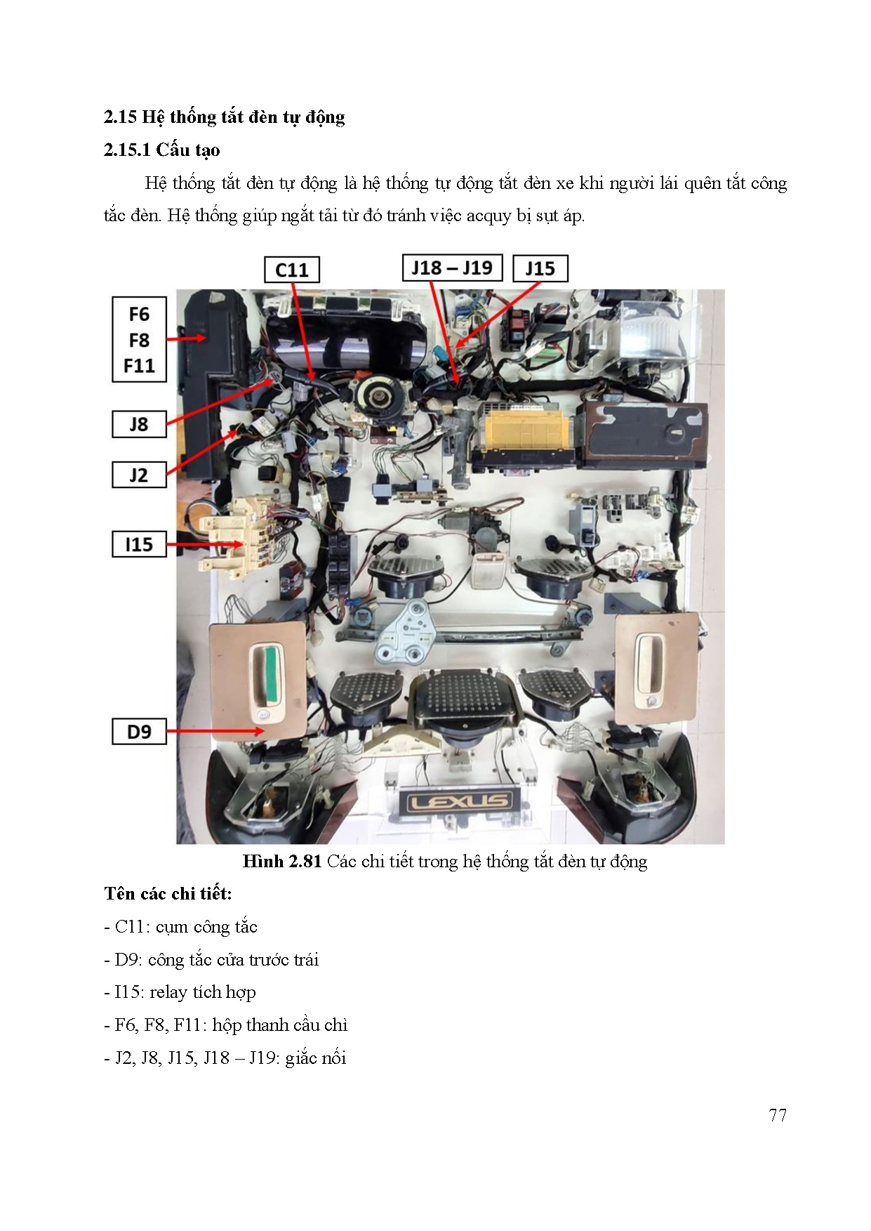 Đồ án tốt nghiệp - Tìm hiểu và sửa chữa mô hình học tập điện thân xe Lexus ES300 199 - Trang 100