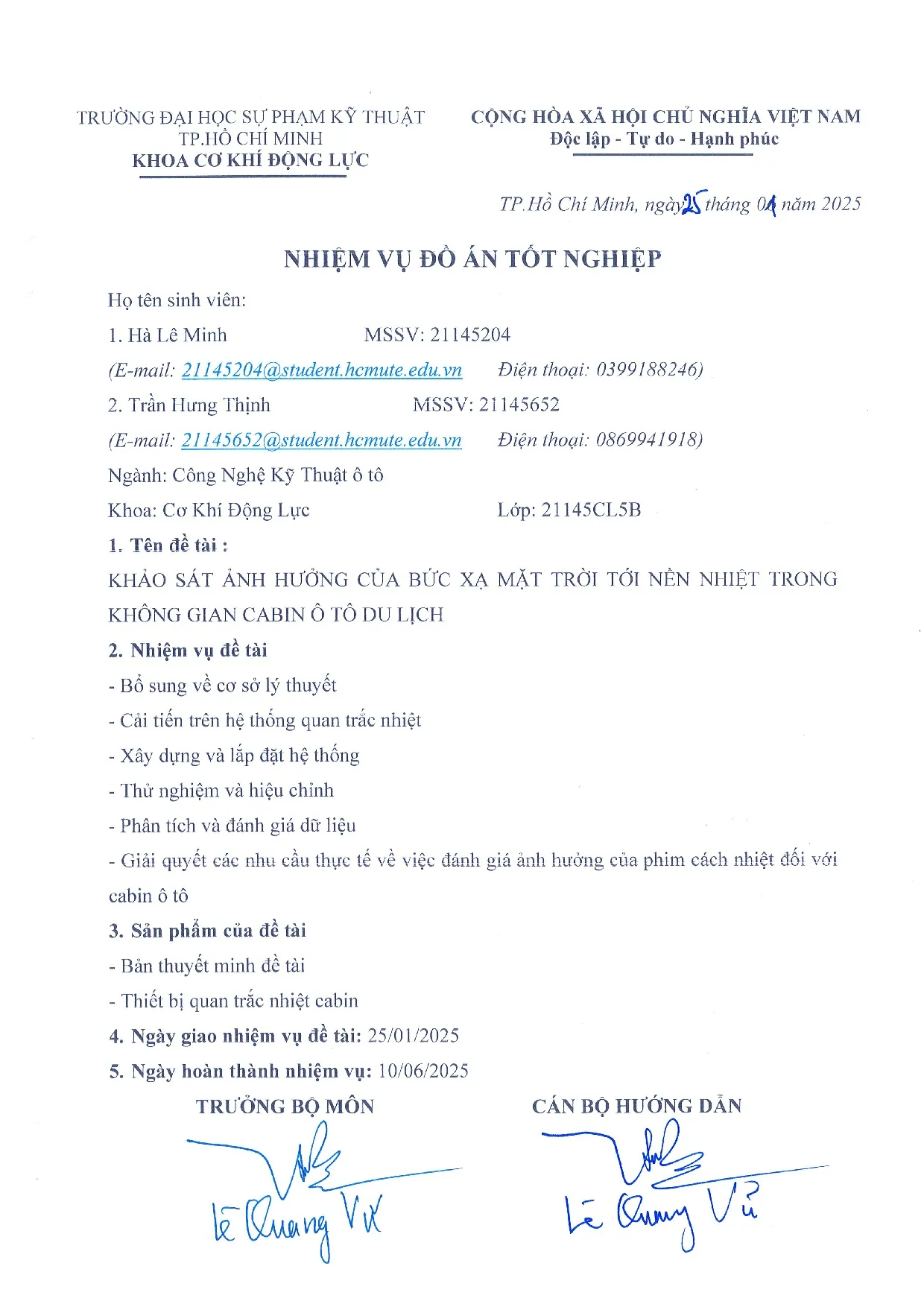Đồ án tốt nghiệp - Khảo sát ảnh hưởng của bức xạ mặt trời tới nền nhiệt trong không gian cabin ô TDL - Trang 3
