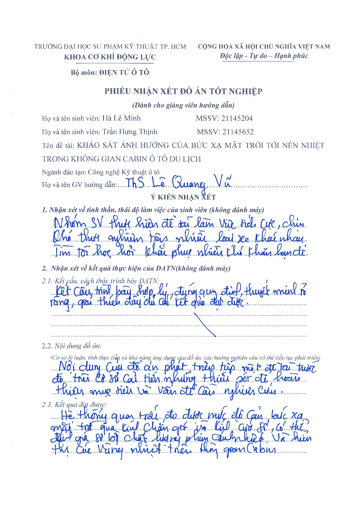 Đồ án tốt nghiệp - Khảo sát ảnh hưởng của bức xạ mặt trời tới nền nhiệt trong không gian cabin ô TDL - Trang 4