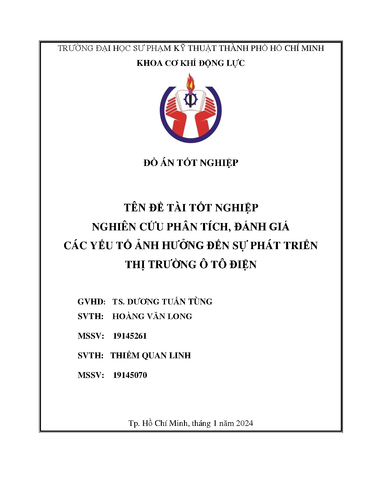 Đồ án tốt nghiệp - Nghiên cứu phân tích, đánh giá các yếu tố ảnh hưởng đến sự phát triển thị T ô TĐ