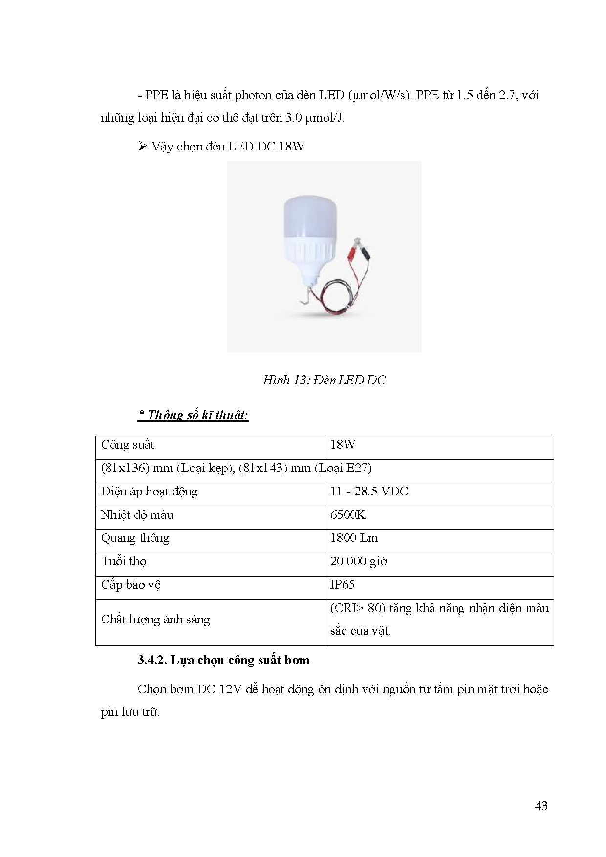 Đồ án tốt nghiệp - Thiết kế mô hình hệ thống chăm sóc vườn tự động cho căn hộ từ nguồn điện mặt trời - Trang 52