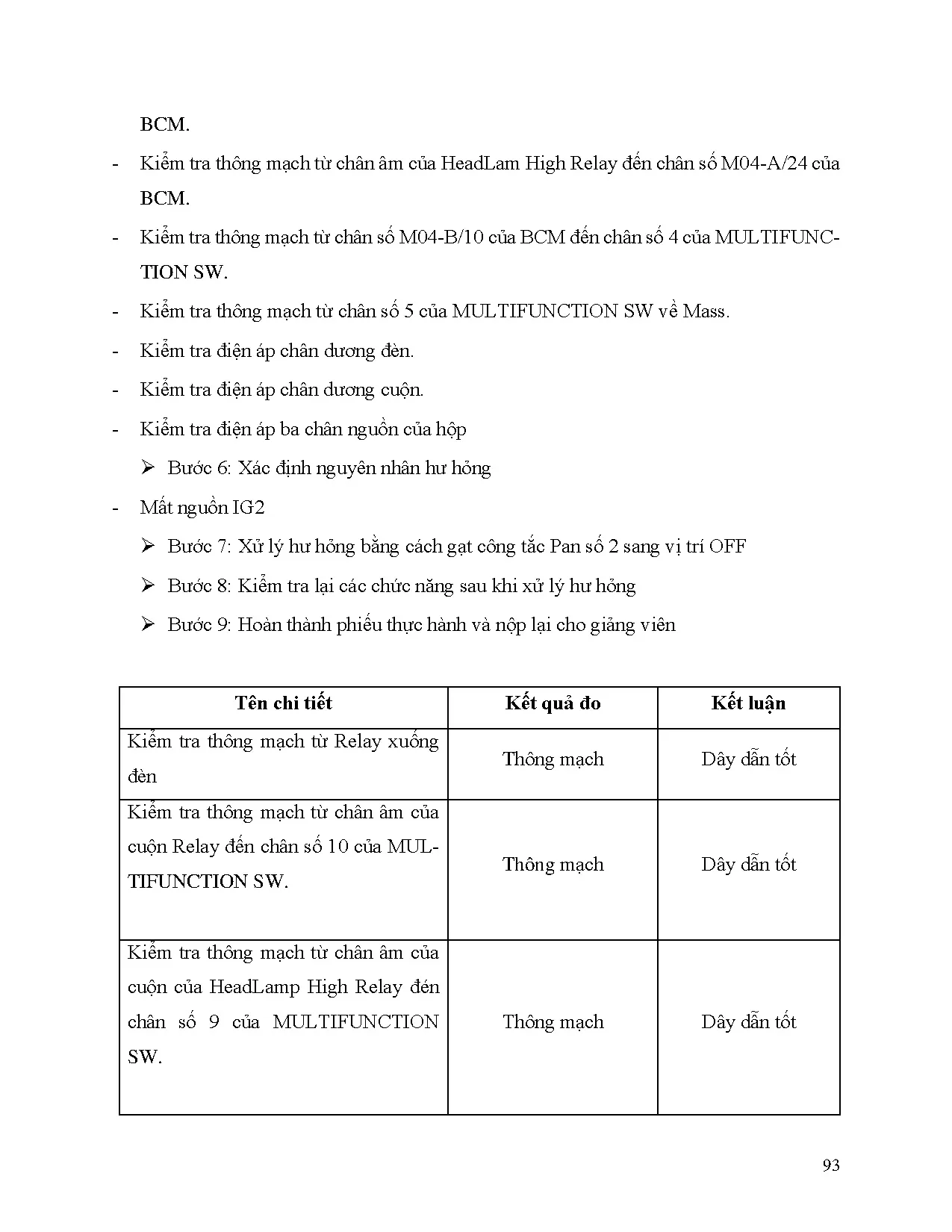 Đồ án tốt nghiệp - Thiết kế, thực hiện mô hình giảng dạy hệ thống chiếu sáng trên ô tô - Trang 111