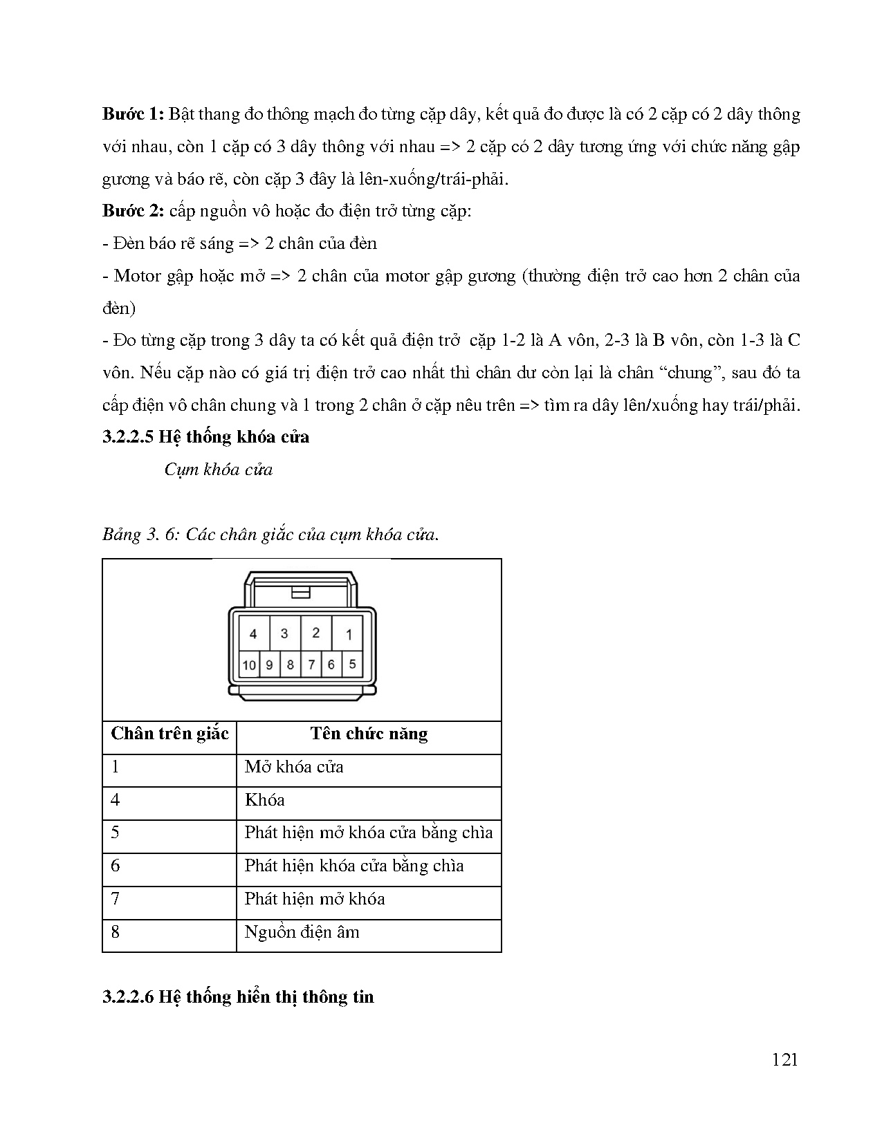 Đồ án tốt nghiệp - Nghiên cứu và thi công mô hình dạy học hệ thống điện thân xe Toyota Vios 1.5G 2 - Trang 129