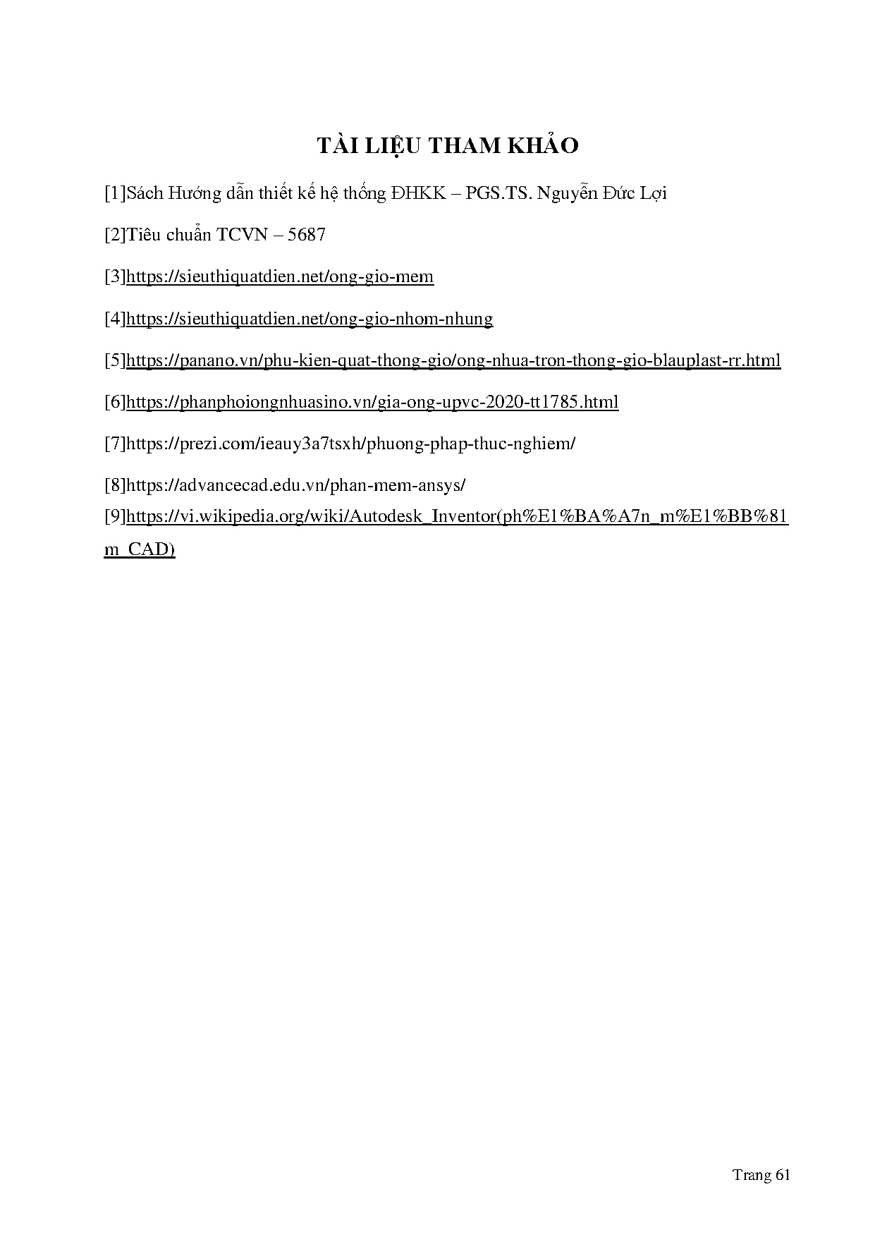 Đồ án tốt nghiệp - Đánh giá, mô phỏng các yếu tố ảnh hưởng đến phân phối gió trong hệ TĐHKKVKGNHTXN - Trang 82