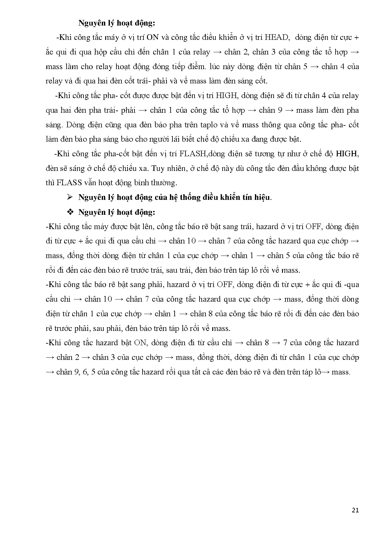 Đồ án tốt nghiệp - Chế tạo một số mô hình điện thân xe hệ thống chiếu sáng và tín HHTNHKVKCHTGMVRK - Trang 20