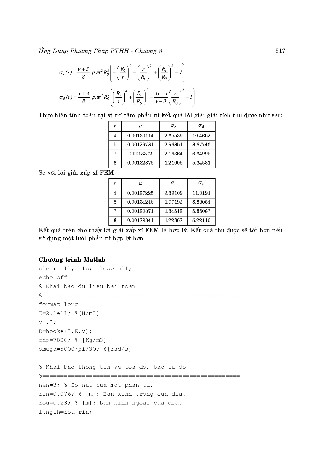 Ứng dụng phương pháp phần tử hữu hạn trong tính toán kỹ thuật (HCMUTE) - Trang 323