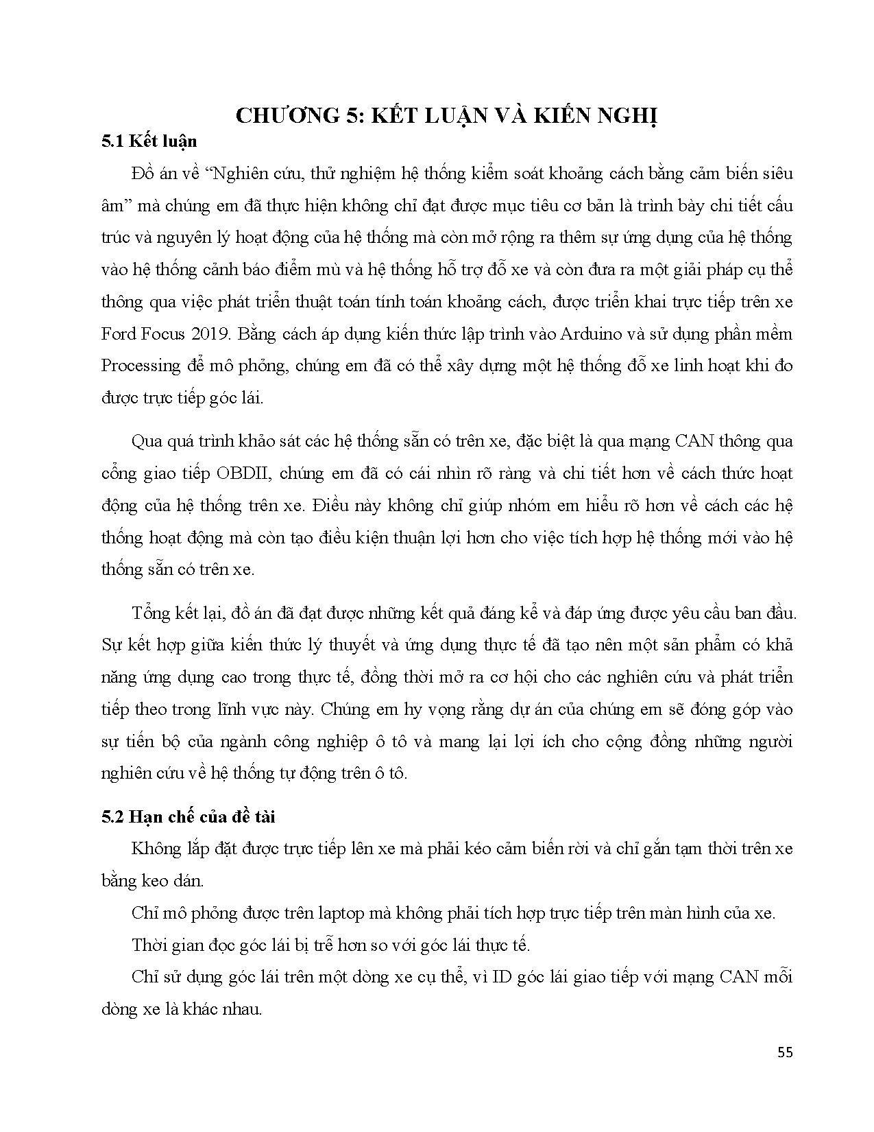 Đồ án tốt nghiệp - Nghiên cứu, thử nghiệm hệ thống kiểm soát khoảng cách bằng cảm biến siêu âm - Trang 74