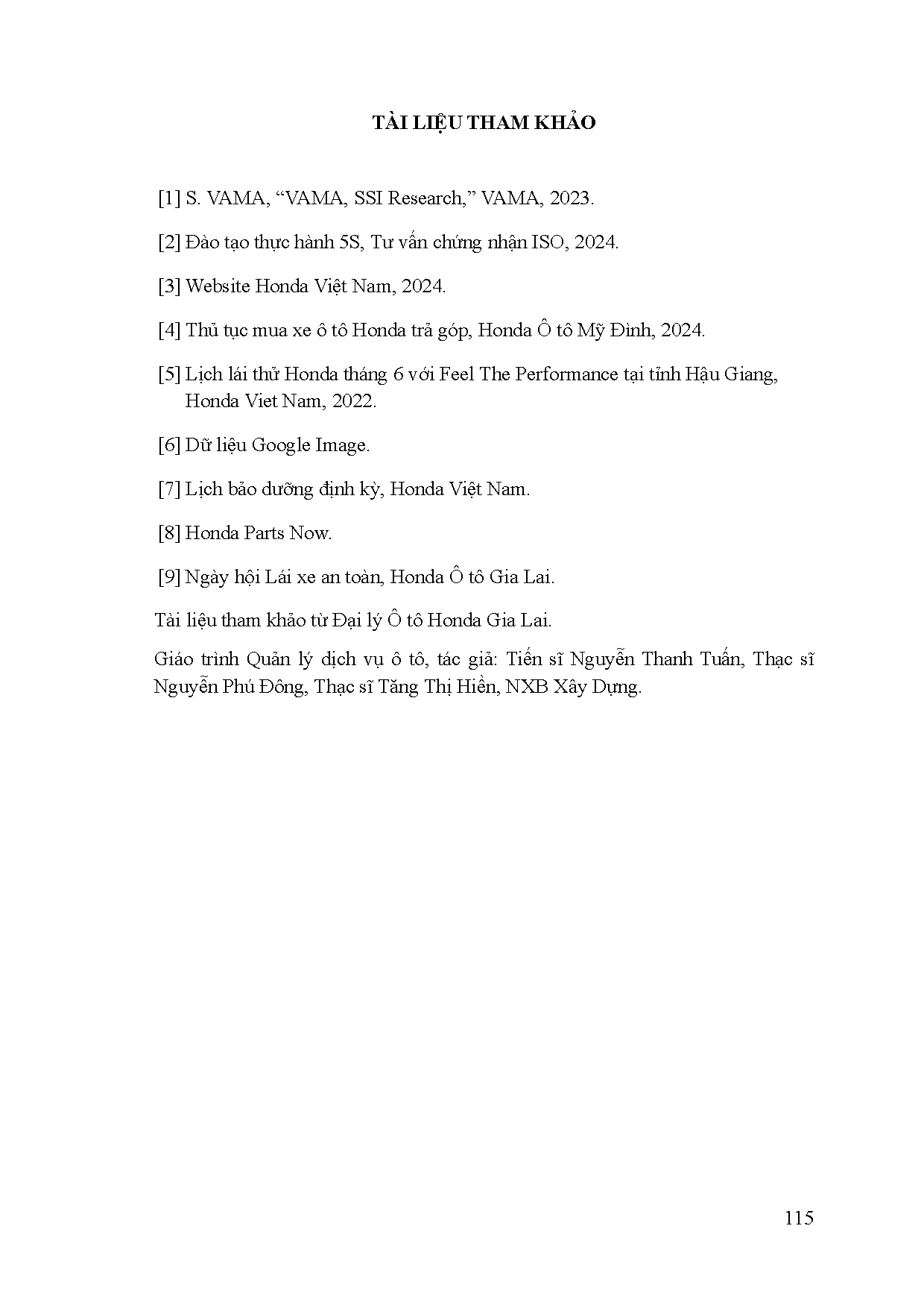 Đồ án tốt nghiệp - Chuyên đề quản lý dịch vụ tại đại lý ô tô Hond - Trang 134