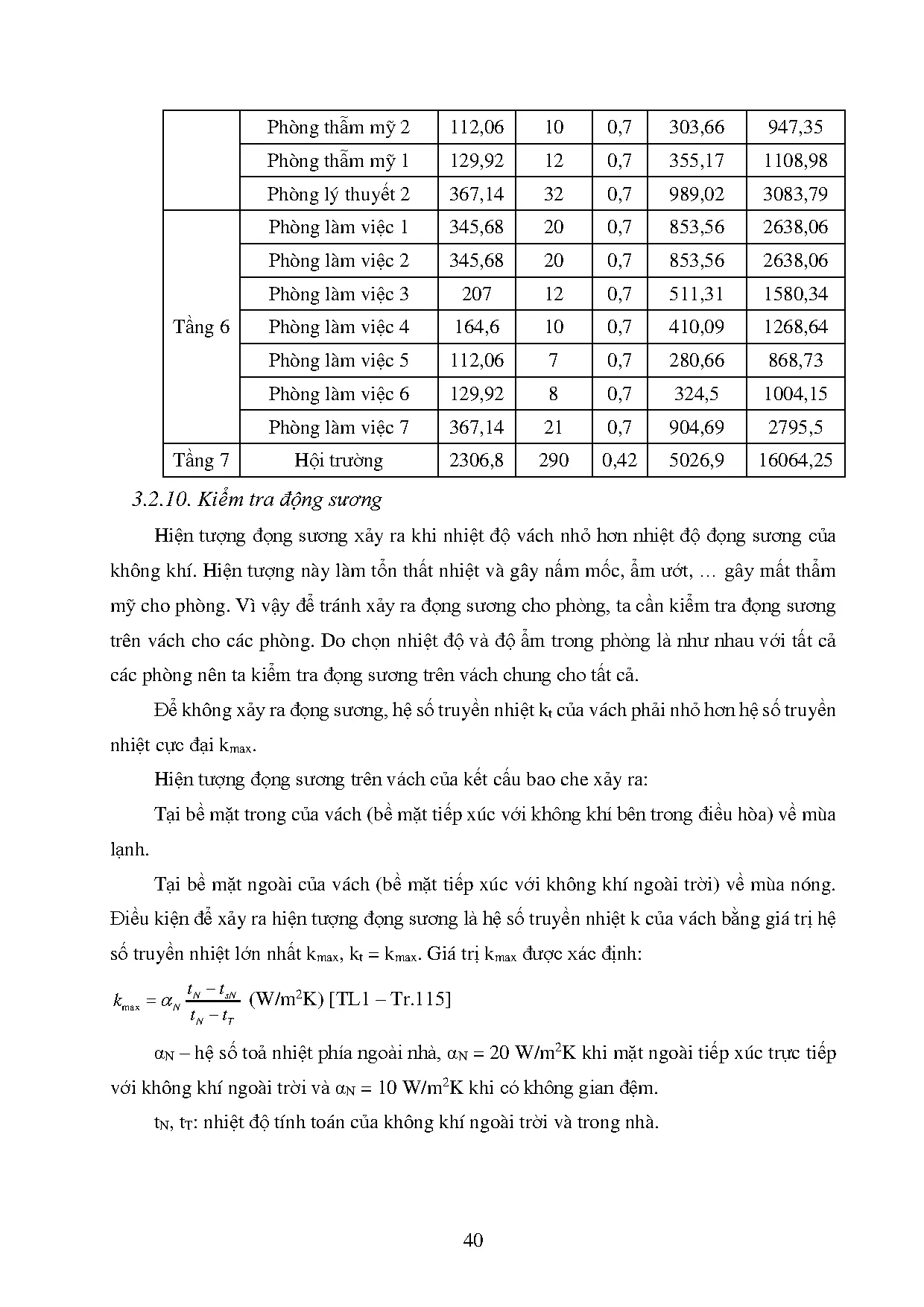 Đồ án tốt nghiệp - Tính toán kiểm tra hệ thống điều hòa không khí Trung tâm GDQPTĐHTĐTTĐÁTNNCNKTN - Trang 57