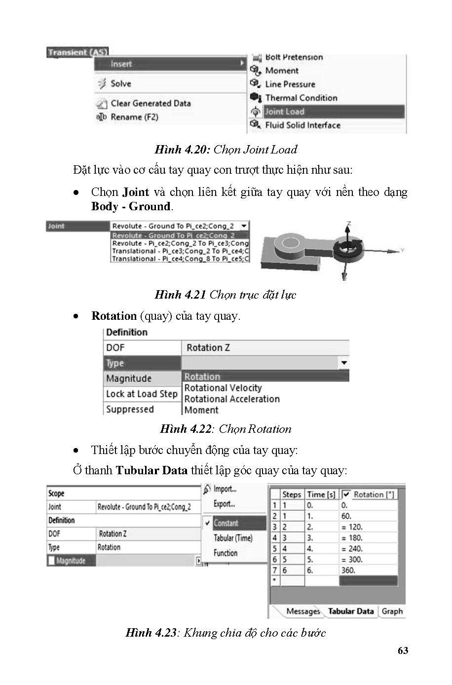 Giáo trình ANSYS – Phân tích cơ cấu động (HCMUTE) - Trang 63