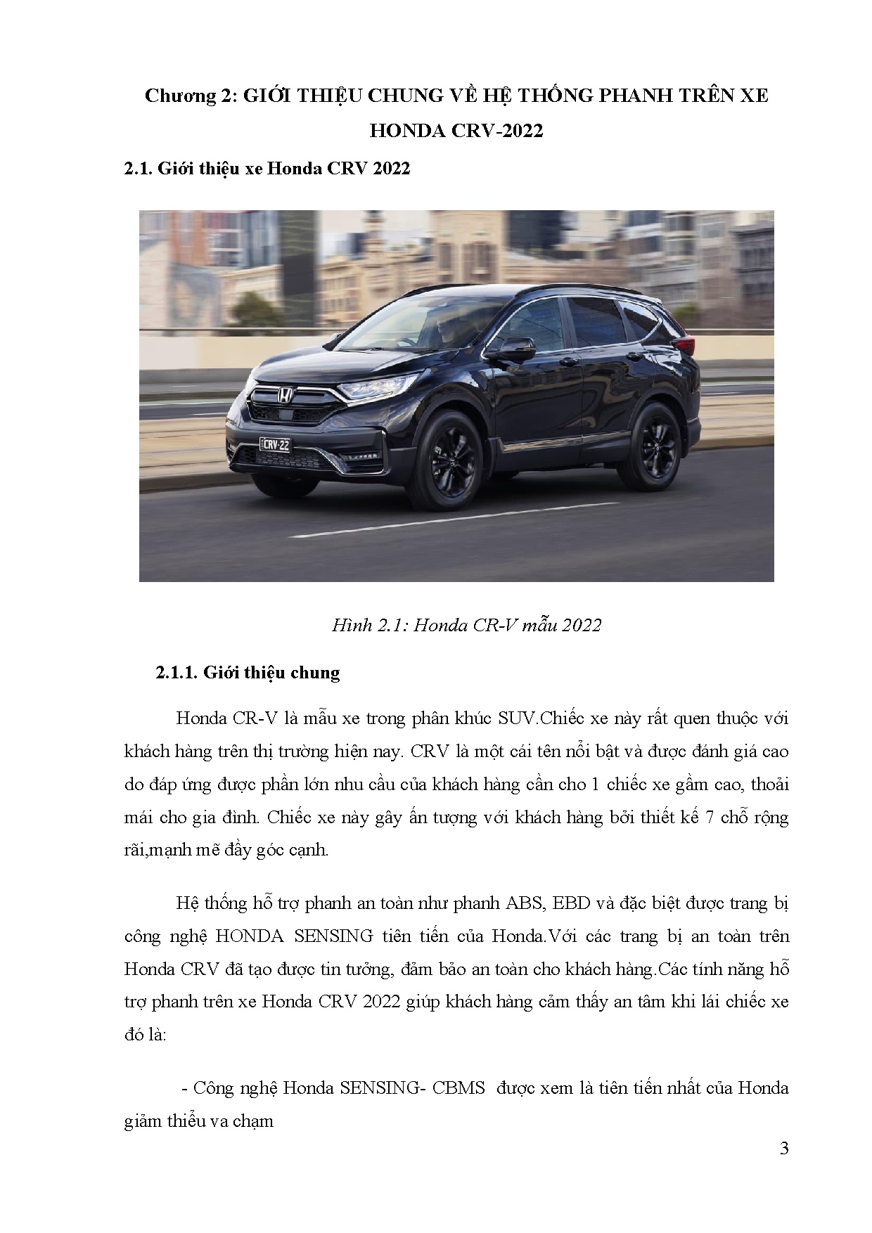 Đồ án tốt nghiệp - Kiểm nghiệm tính hiệu quả và ổn định khi phanh của xe Honda CR-V 2022 thông QPMC - Trang 22