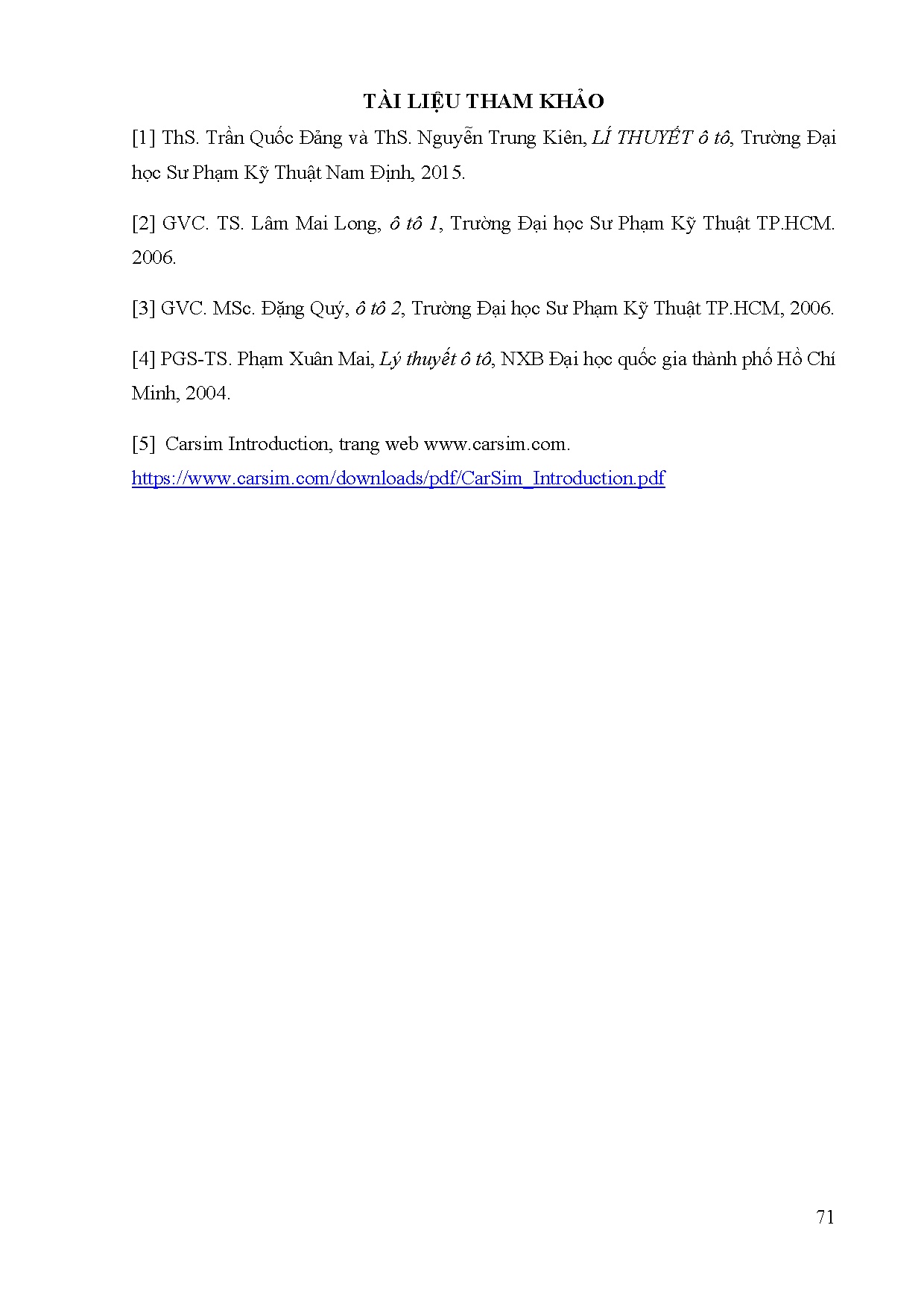 Đồ án tốt nghiệp - Kiểm nghiệm tính hiệu quả và ổn định khi phanh của xe Honda CR-V 2022 thông QPMC - Trang 90