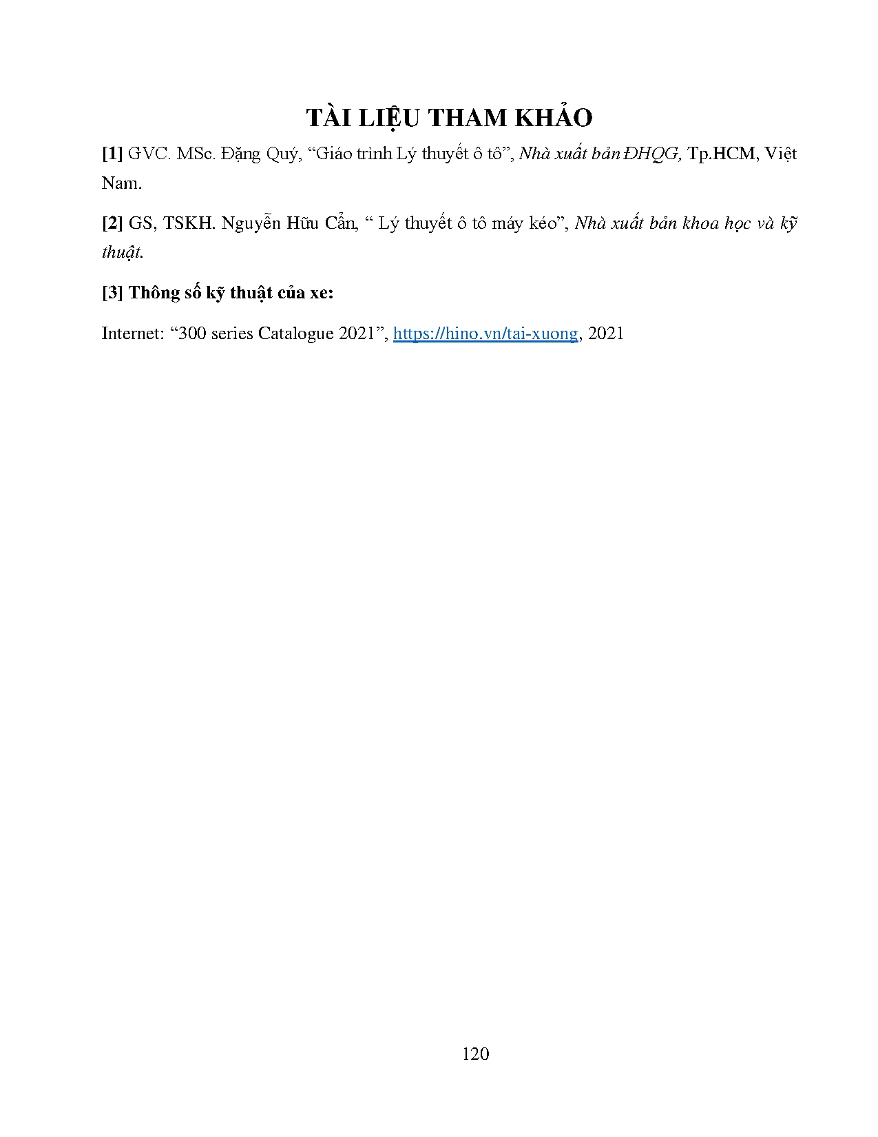Đồ án tốt nghiệp - Nghiên cứu động học và động lực học của xe tải khi chở quá tải - Trang 140