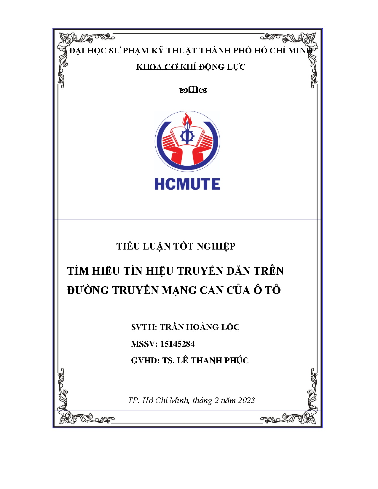 Đồ án tốt nghiệp - Tìm hiểu tín hiệu truyền dẫn trên đường truyền mạng Can của ô tô