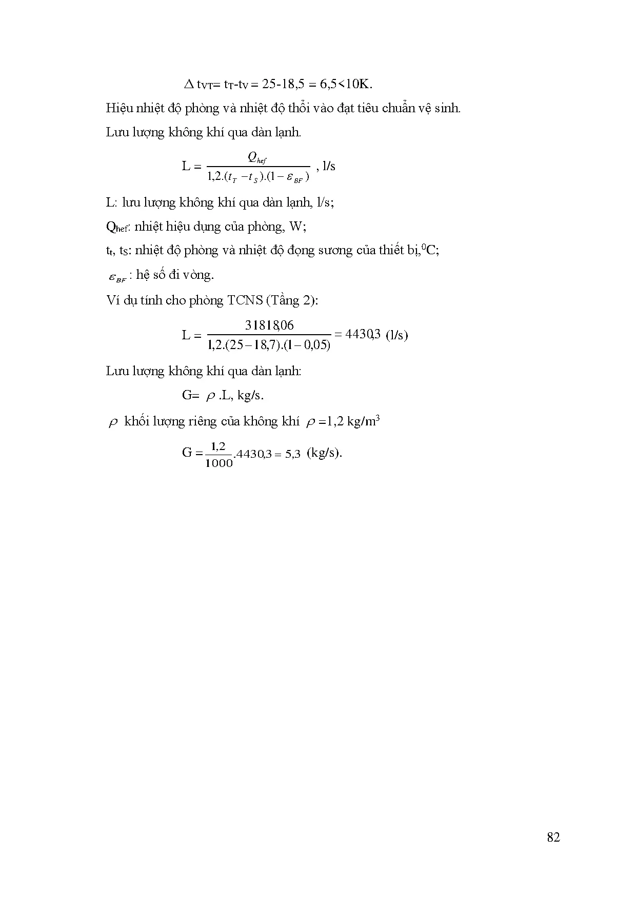 Đồ án tốt nghiệp - Tính toán, thiết kế hệ thống điều hòa không khí và thông gió cho TVPPĐÁTNNCNKTN - Trang 84